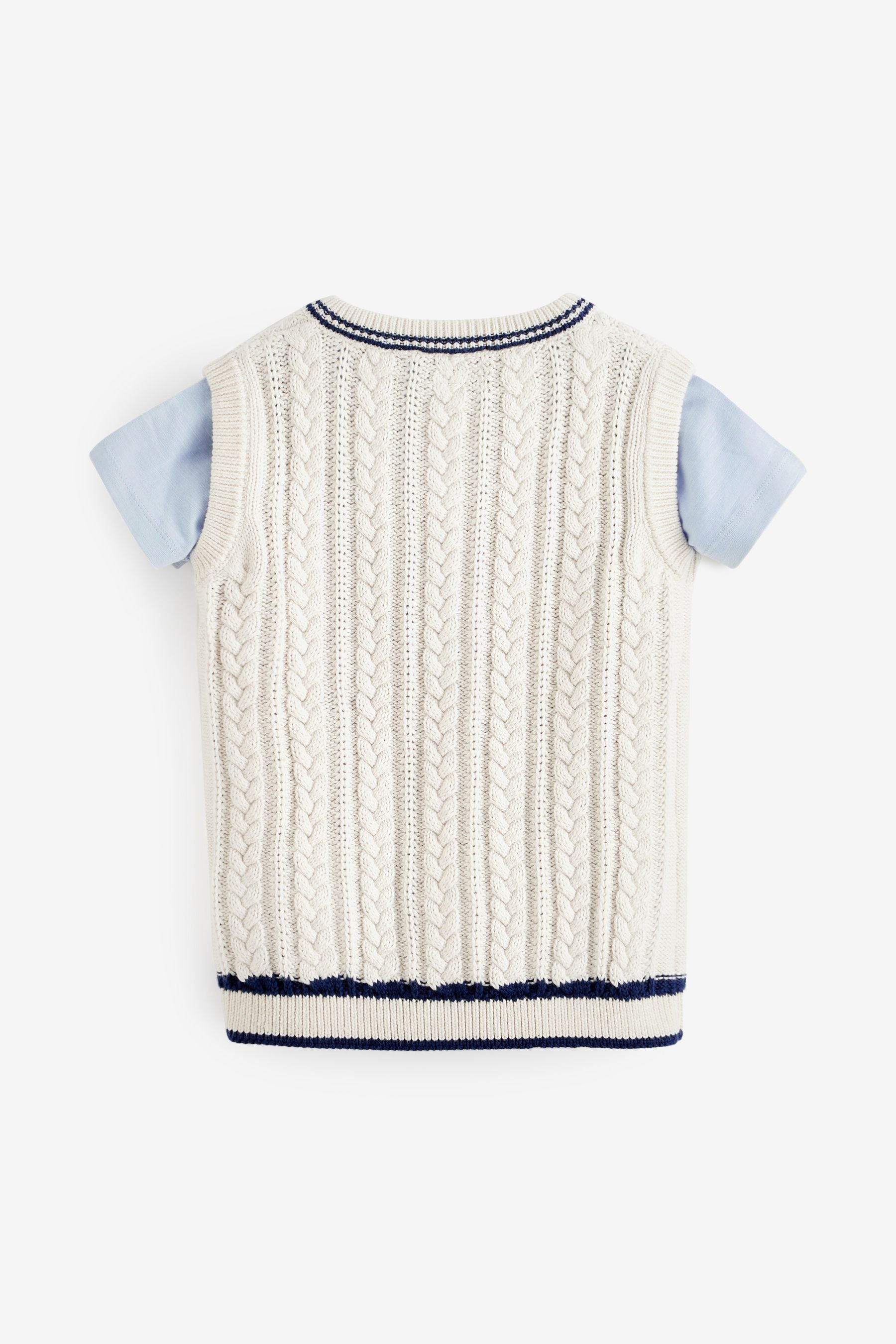 Ecru White Cable Tank/Jumper (3mths-7yrs)