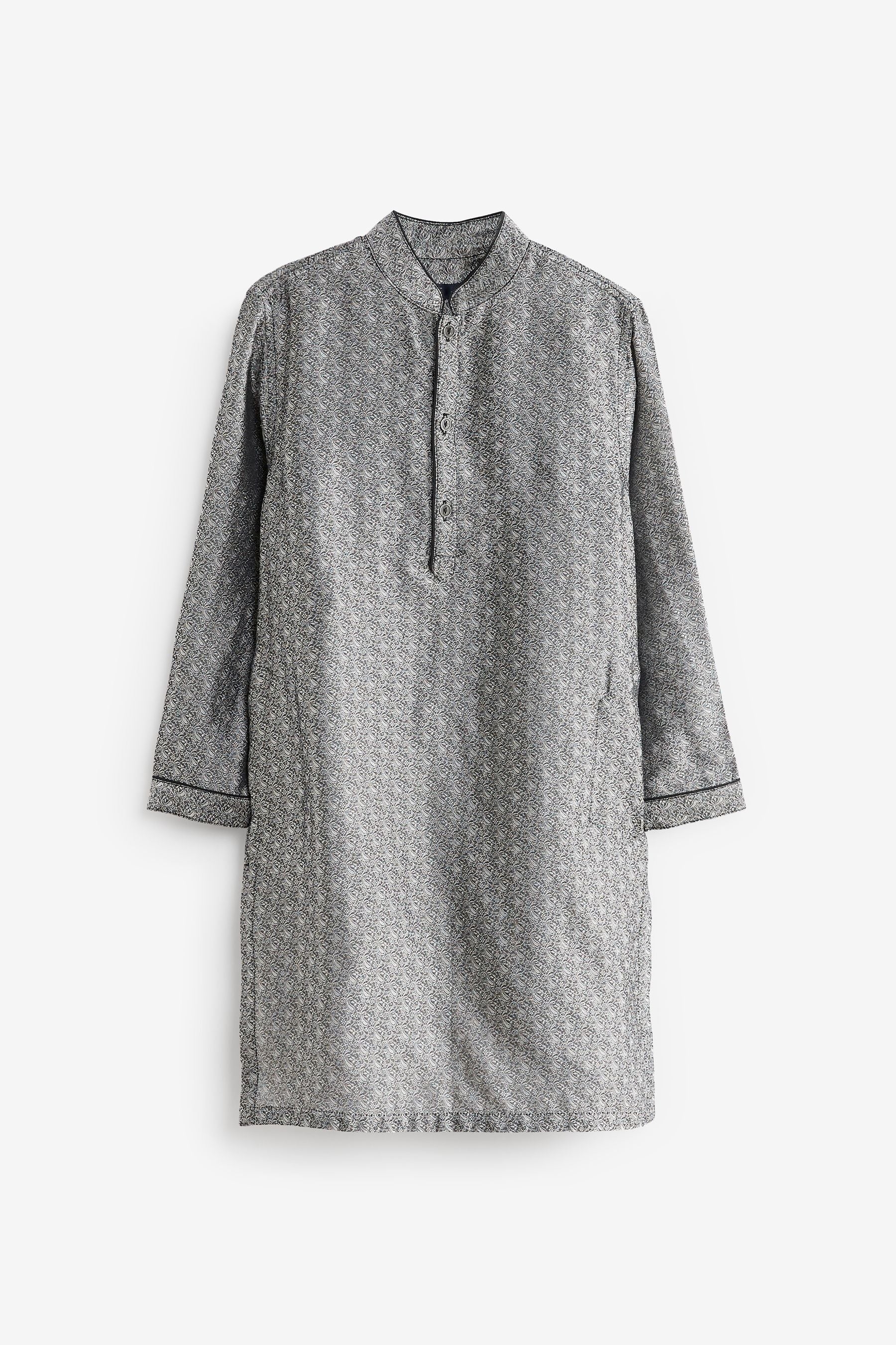 Silver Embroidered Kurta (3-16yrs)