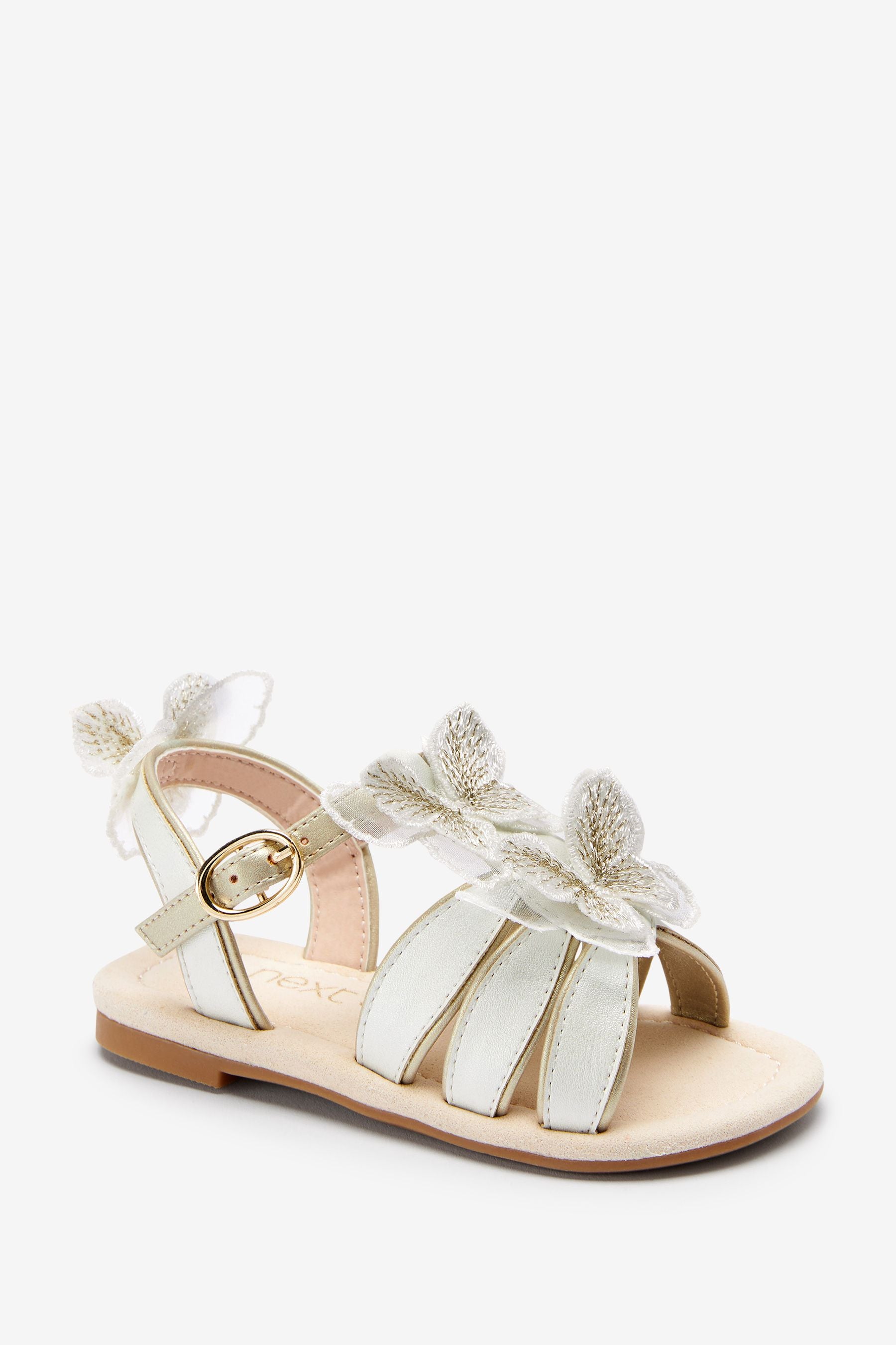Ivory White Butterfly Sandals