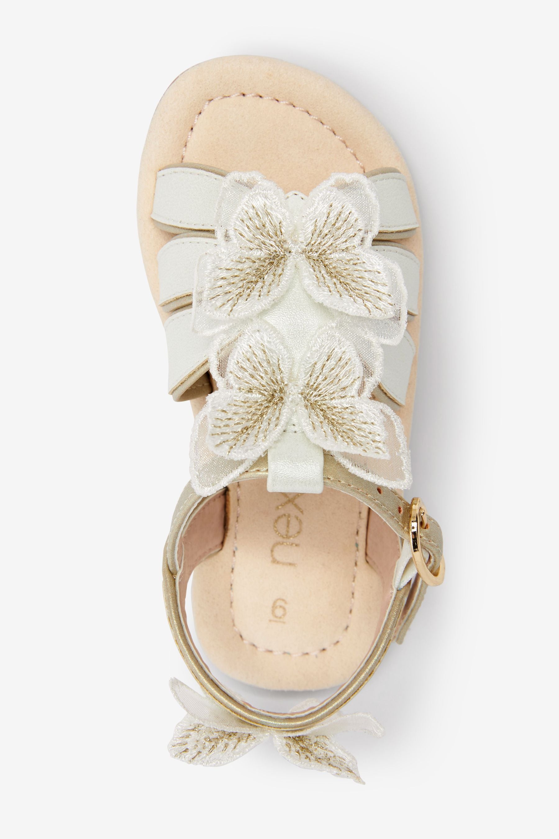 Ivory White Butterfly Sandals