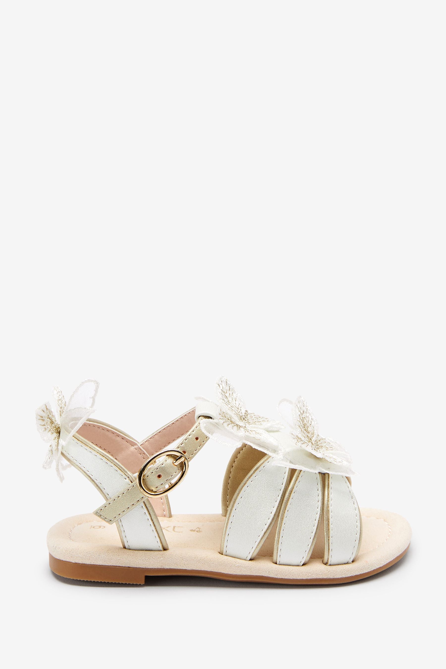 Ivory White Butterfly Sandals