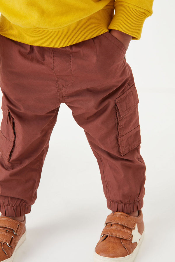 Chocolate Brown Lined Cargo Trousers (3mths-7yrs)