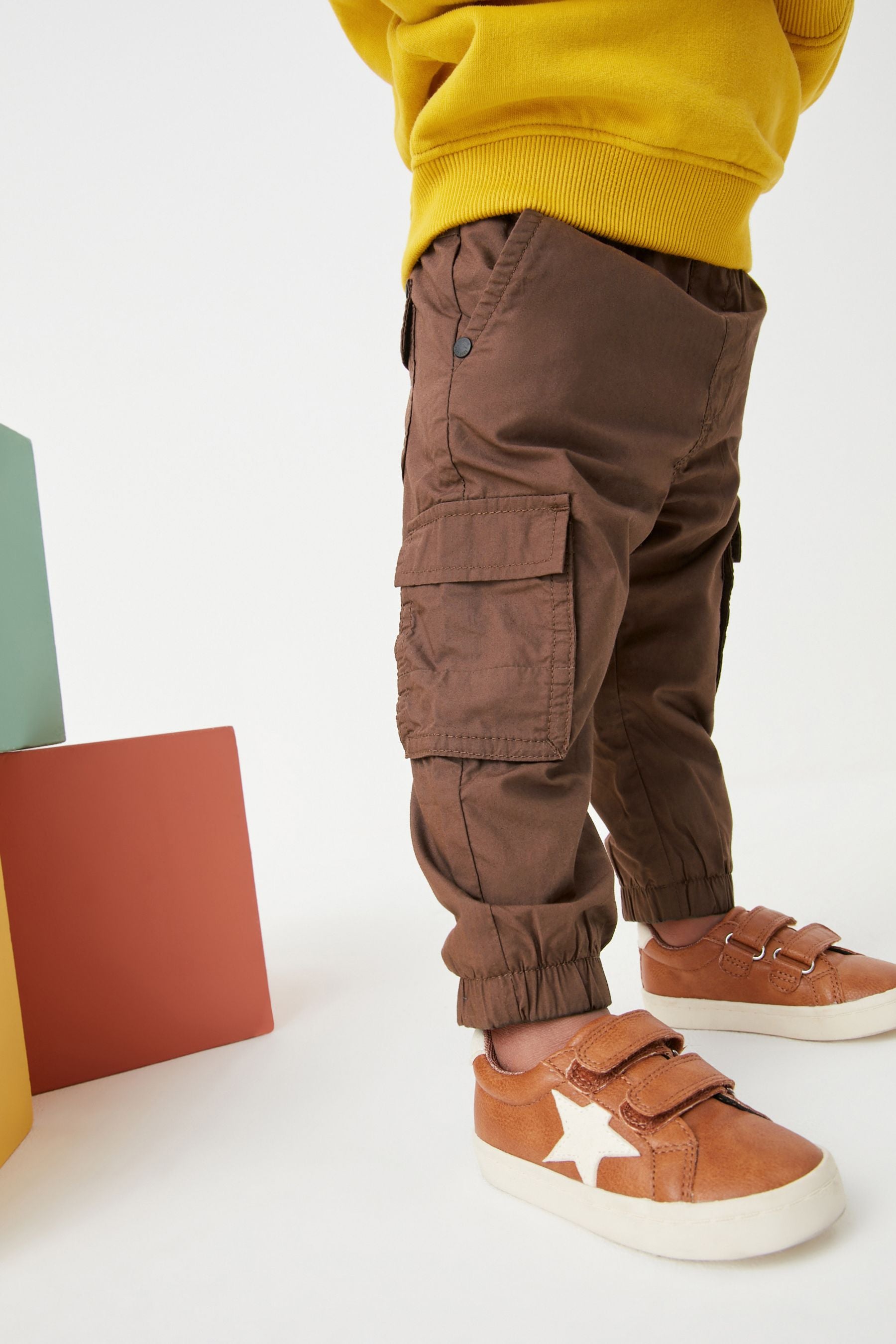 Chocolate Brown Lined Cargo Trousers (3mths-7yrs)