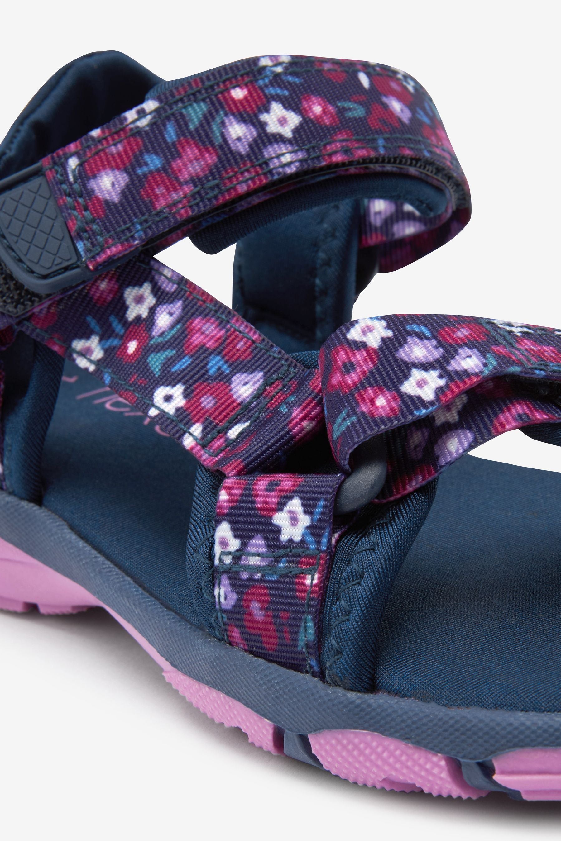 Navy Blue Floral Trekkers