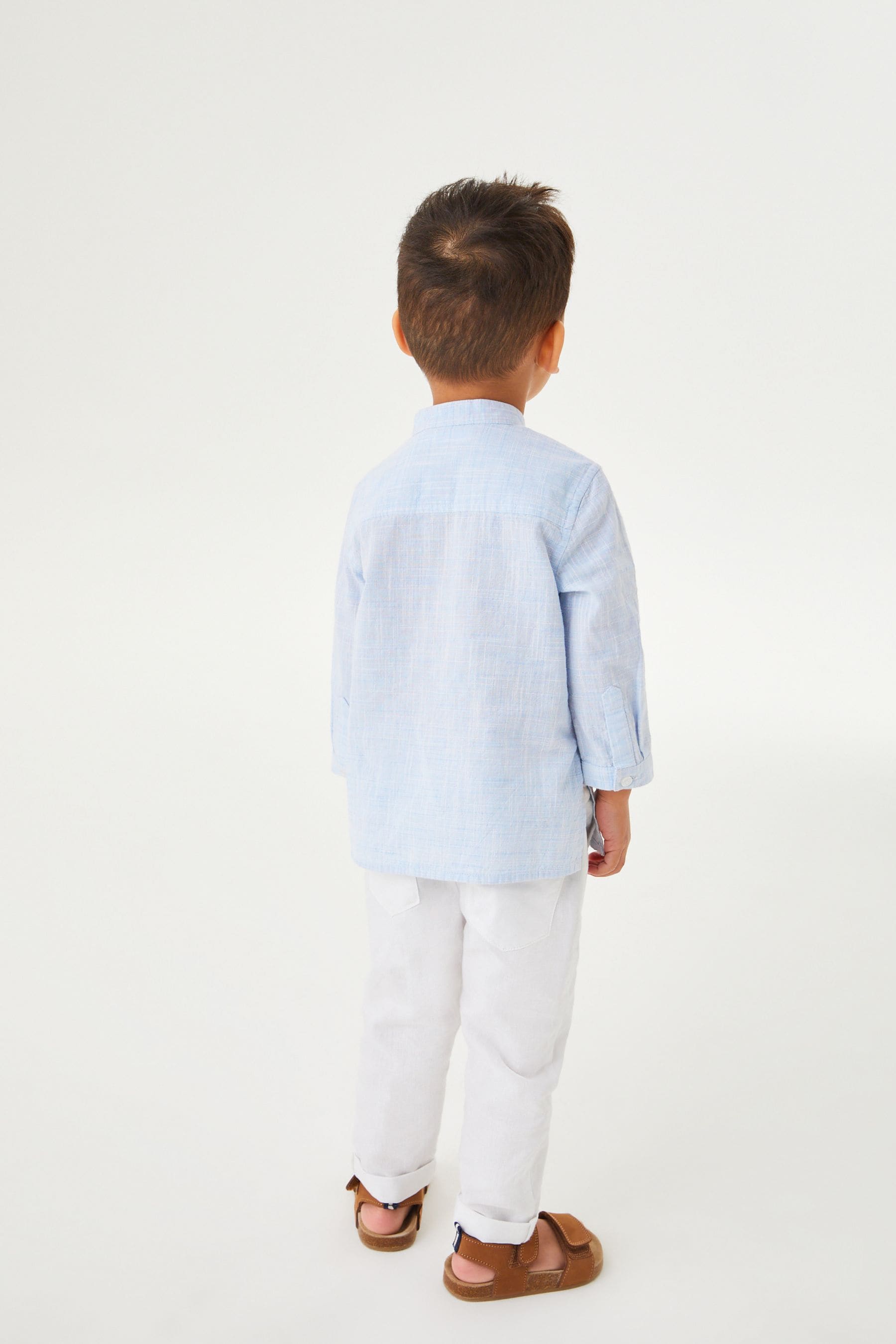 Blue Embroidered Boys Kurta (3mths-7yrs)