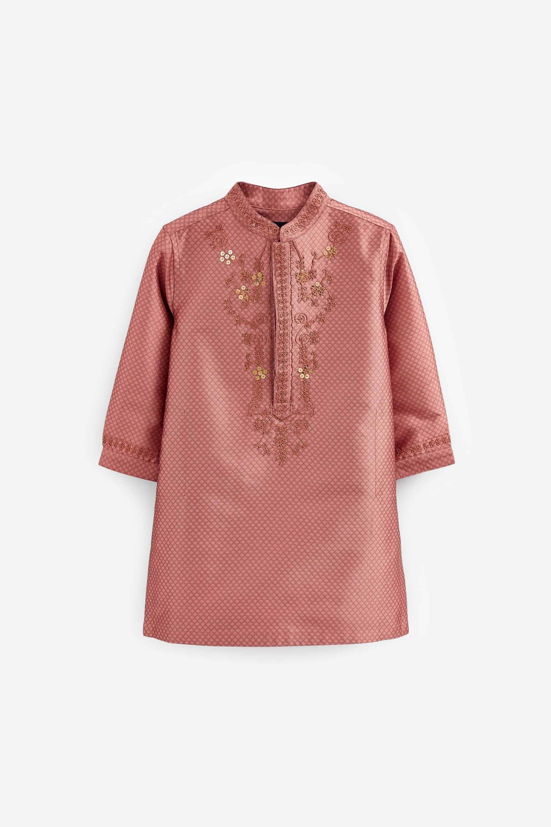 Pink Embroidered Boys Kurta (3mths-7yrs)