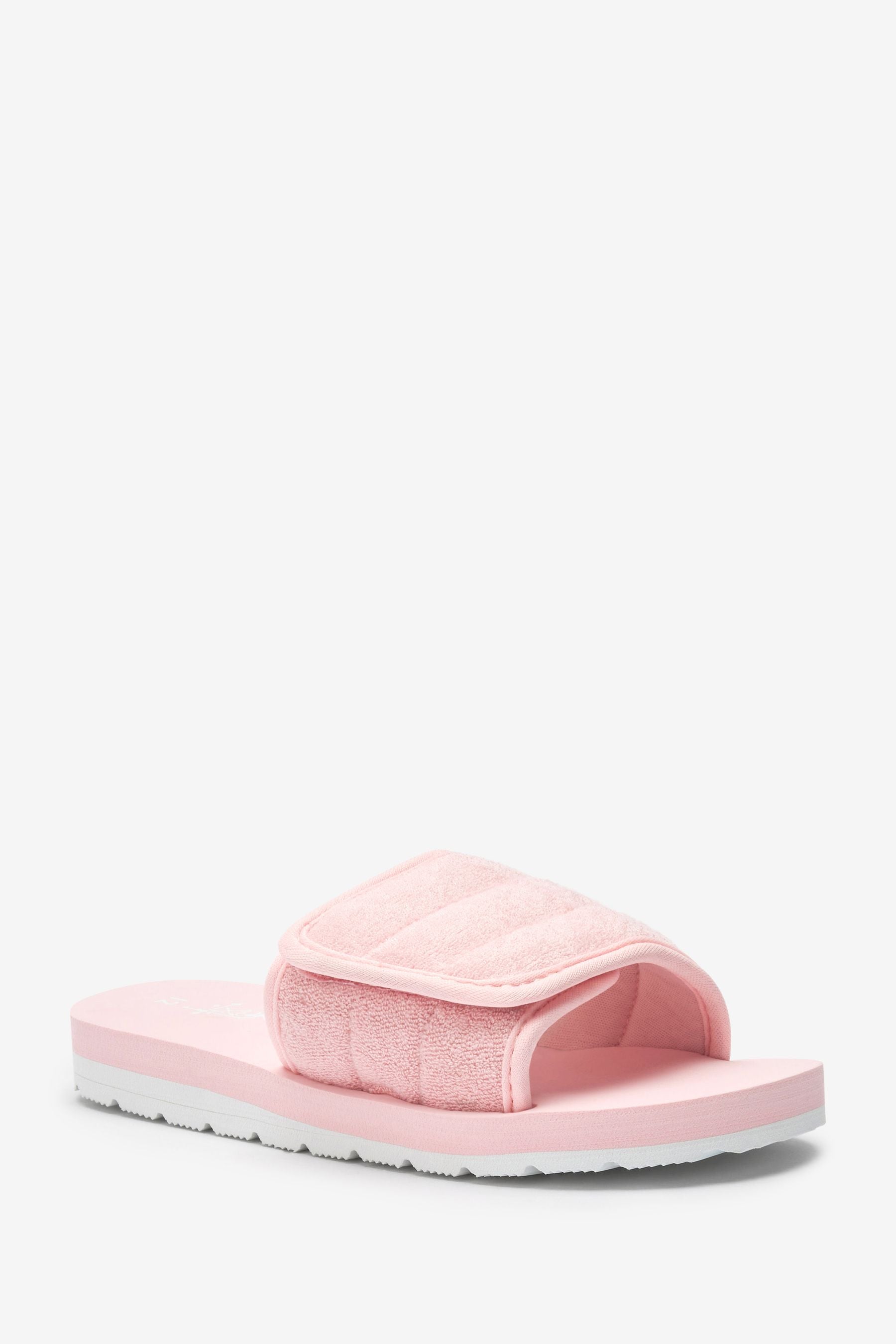 Pink Towelling Sliders