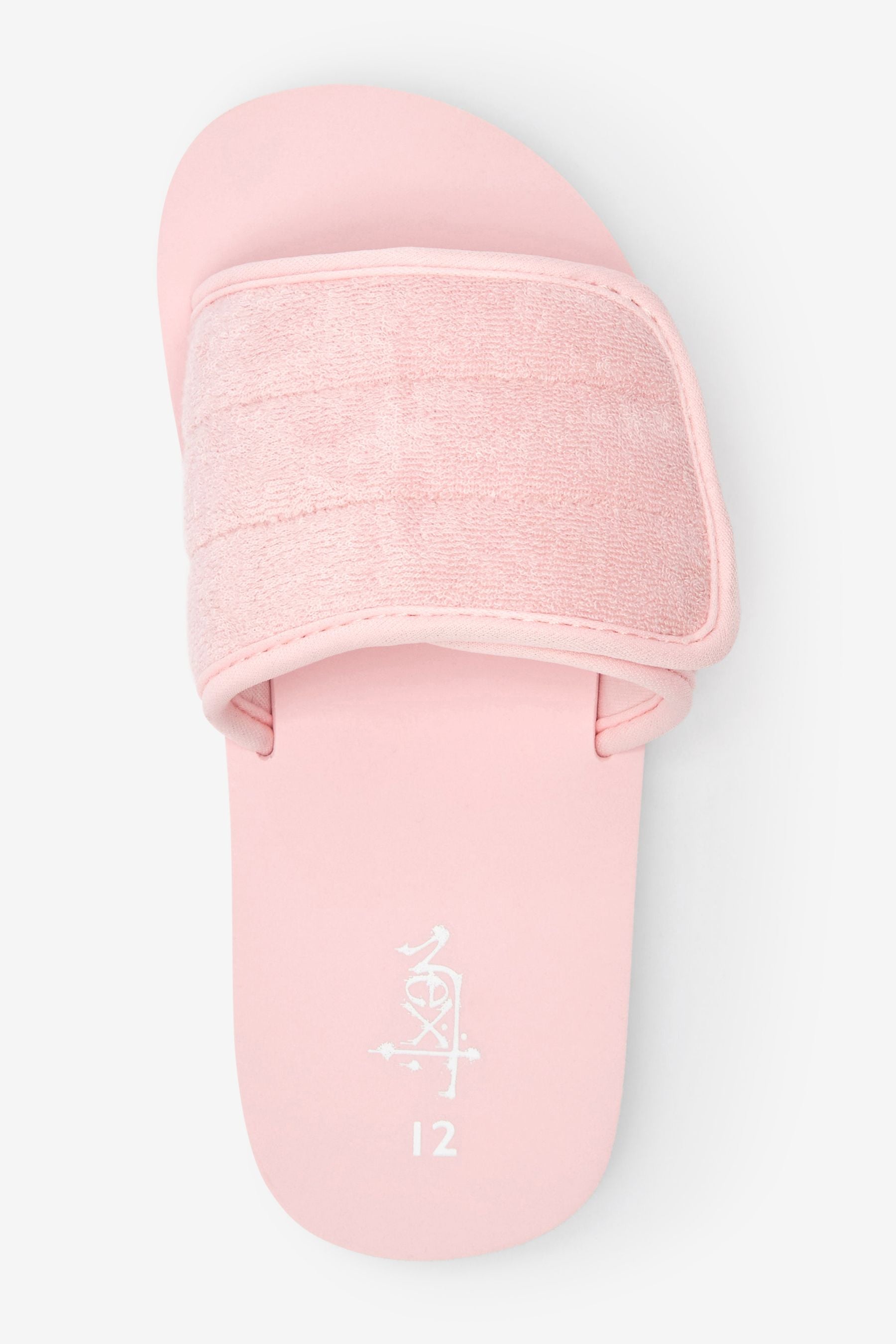 Pink Towelling Sliders