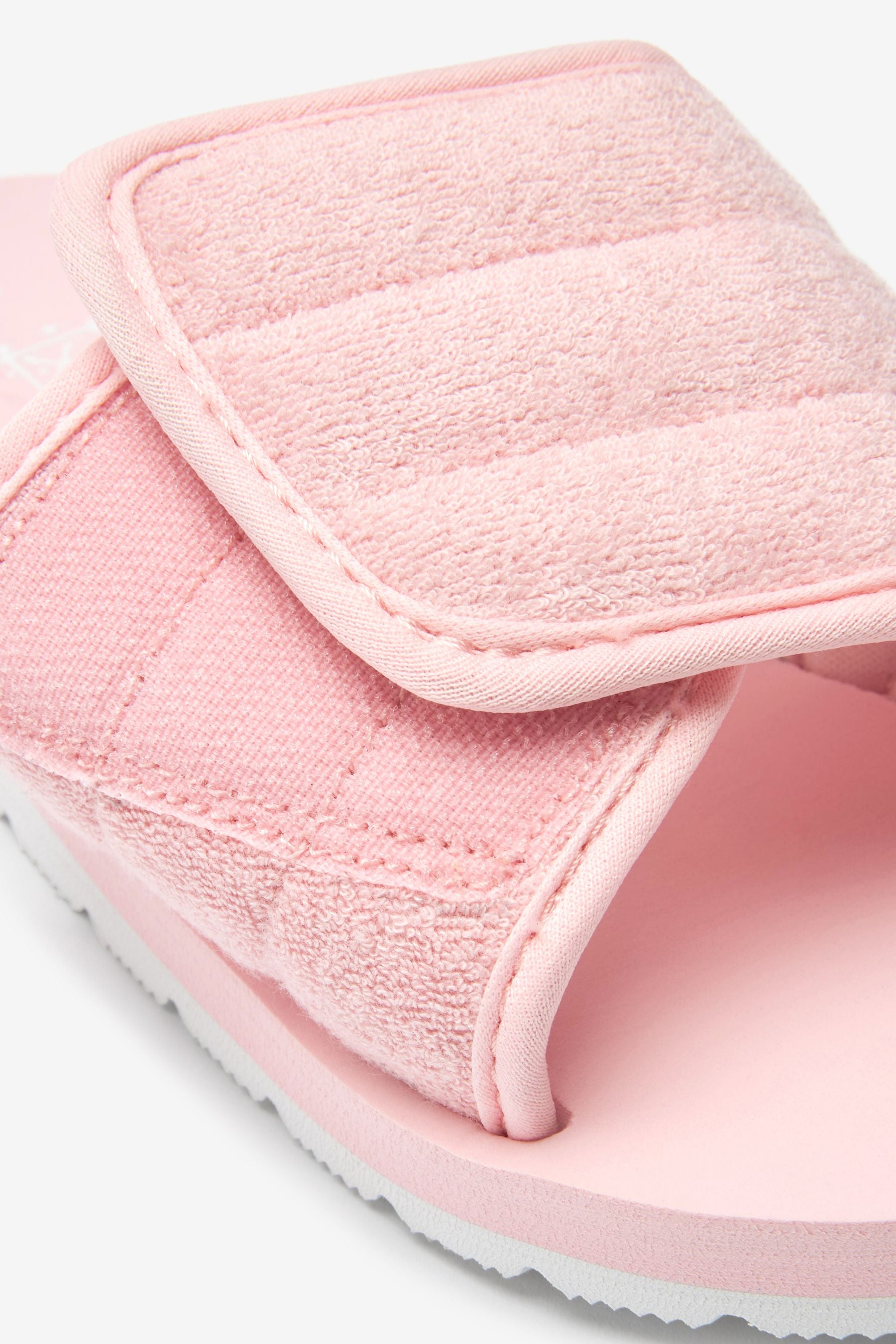 Pink Towelling Sliders