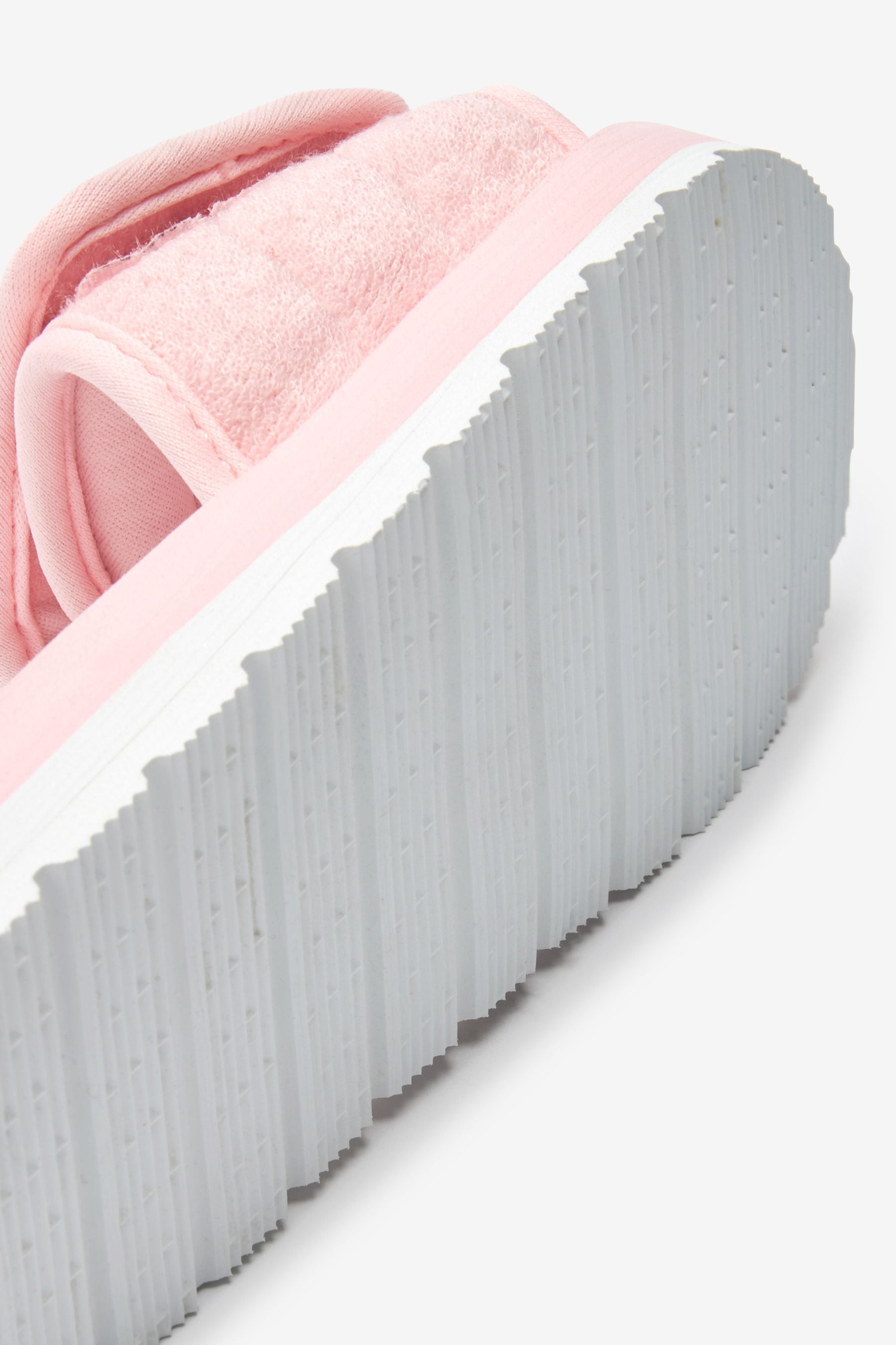 Pink Towelling Sliders