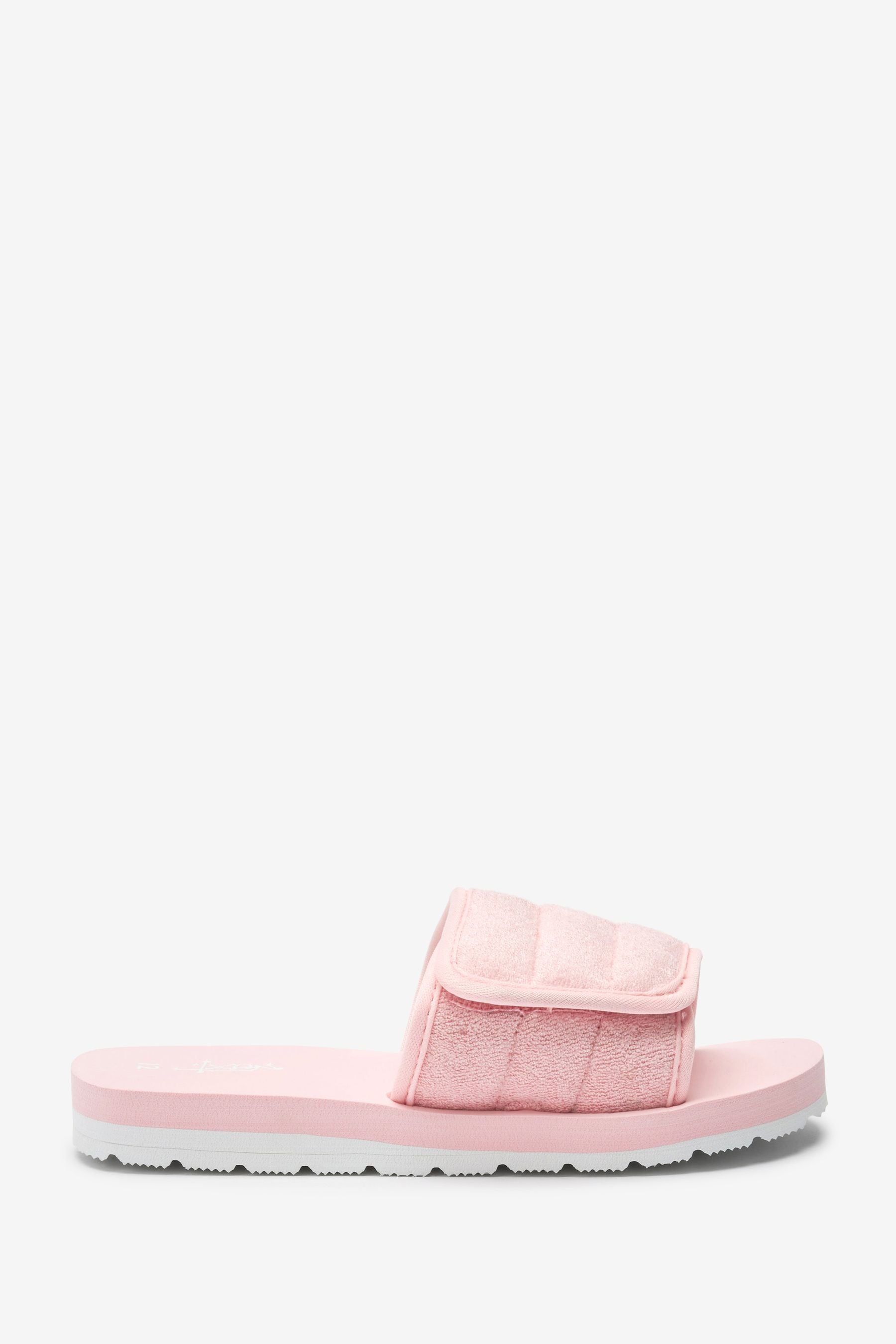 Pink Towelling Sliders