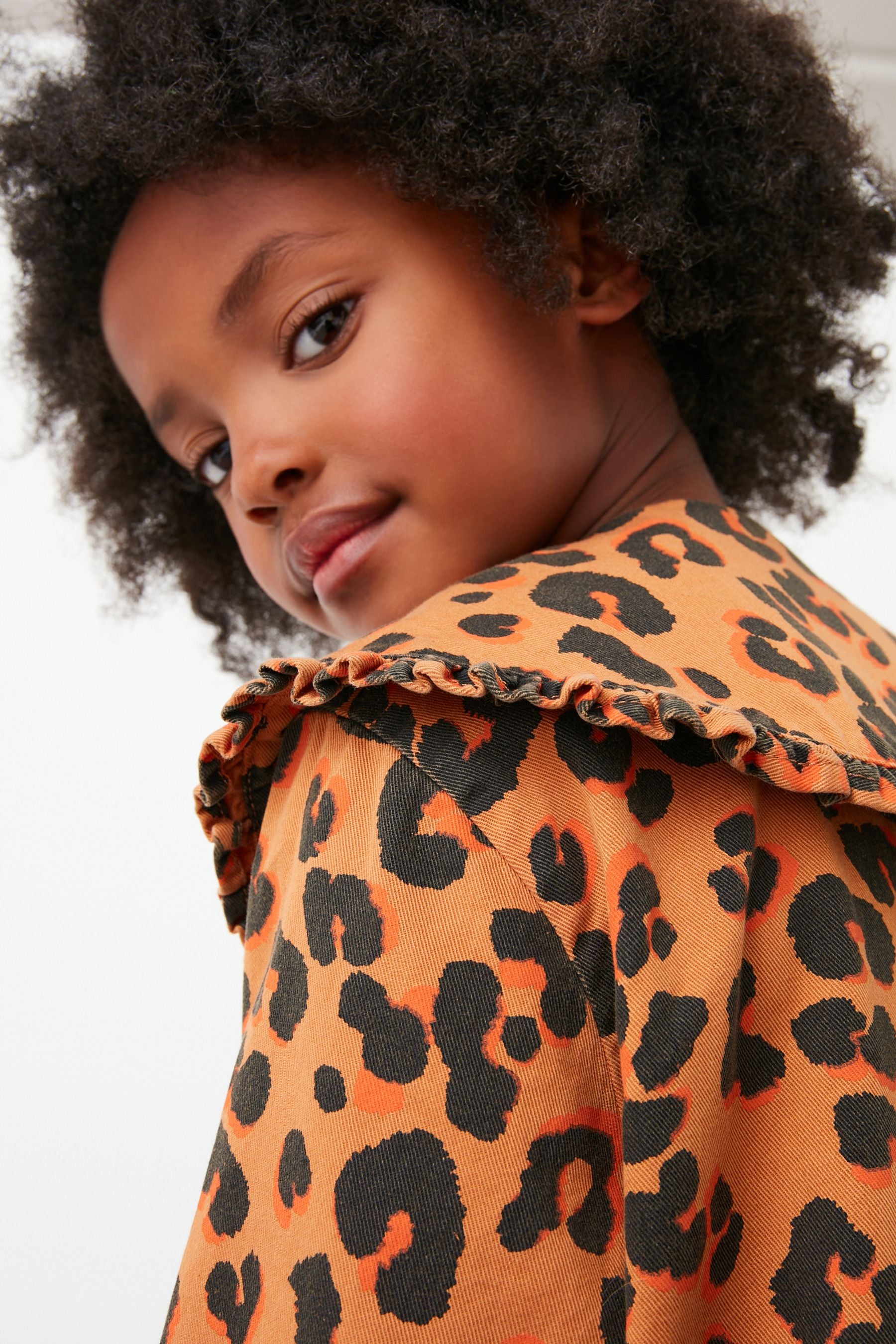 Animal Printed Collar Dress (3-16yrs)