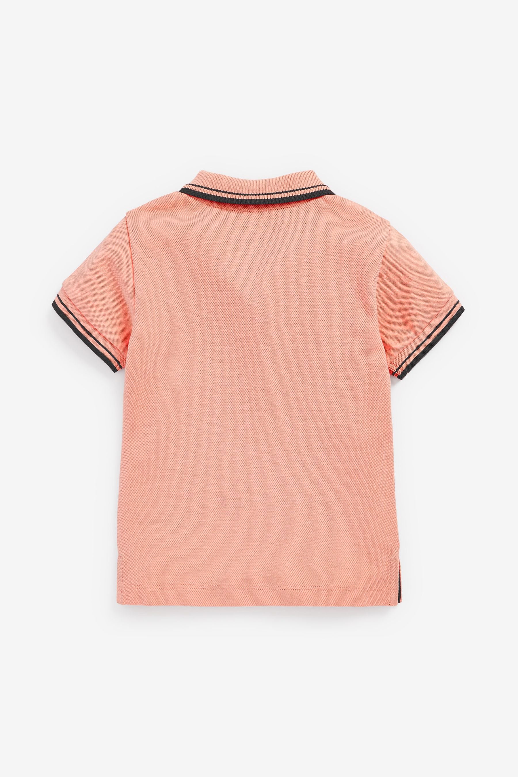 Peach Pink Short Sleeve Plain Polo Shirt (3mths-7yrs)