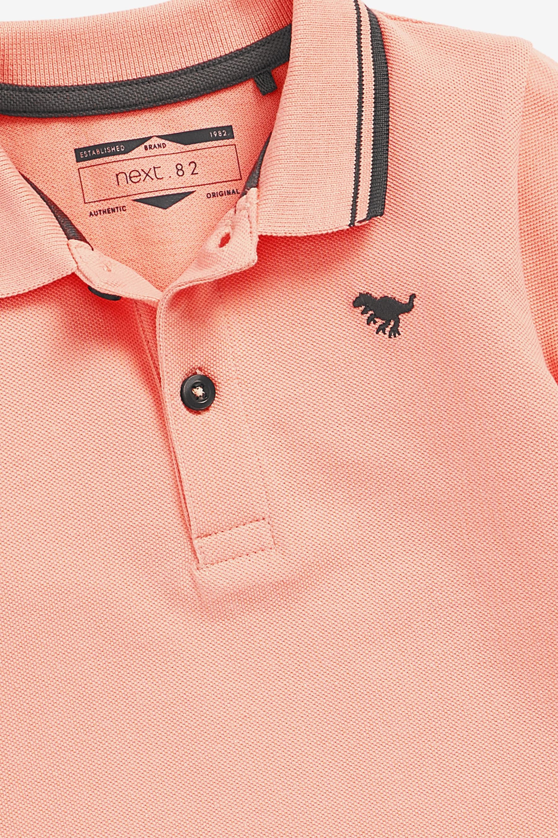 Peach Pink Short Sleeve Plain Polo Shirt (3mths-7yrs)