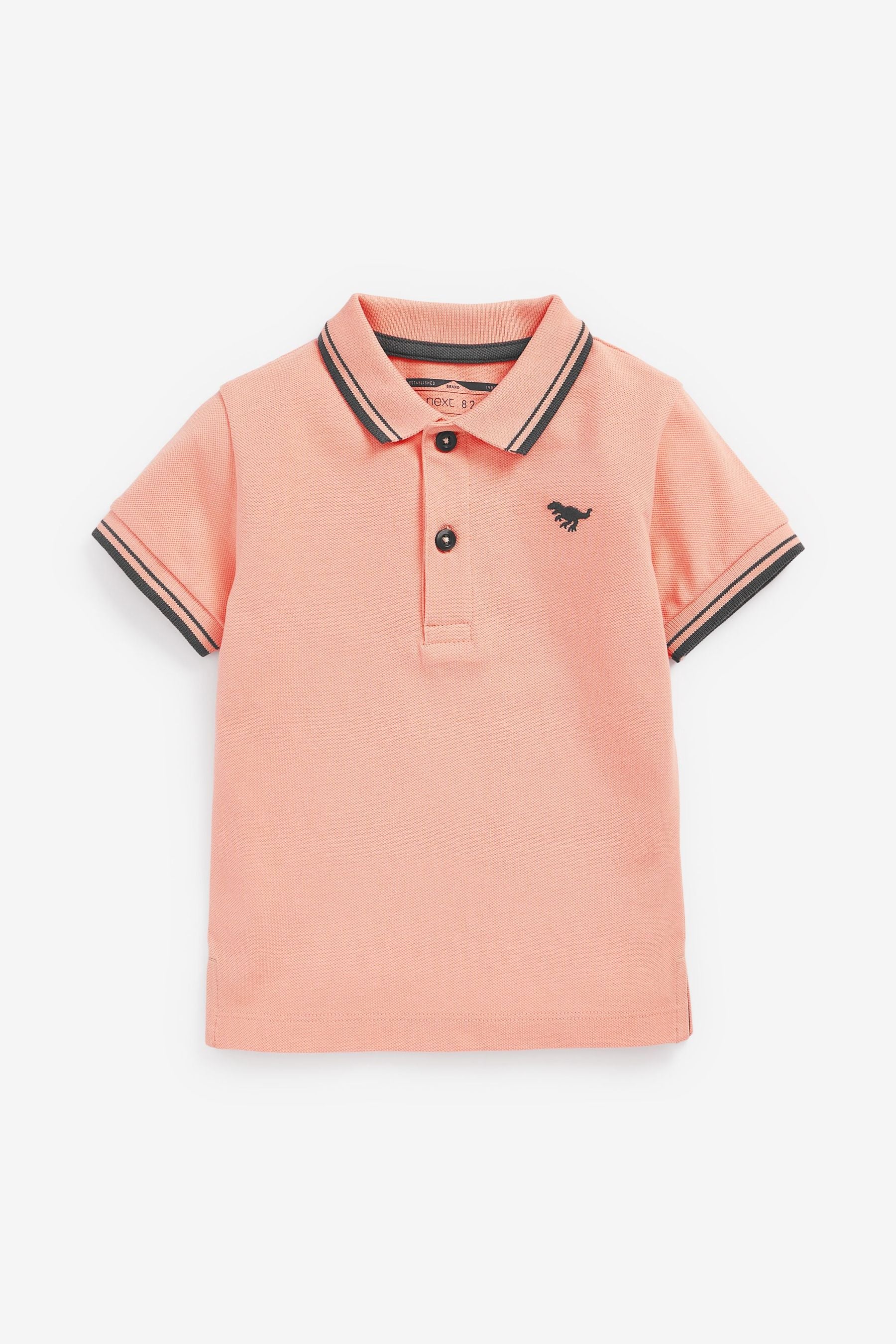 Peach Pink Short Sleeve Plain Polo Shirt (3mths-7yrs)