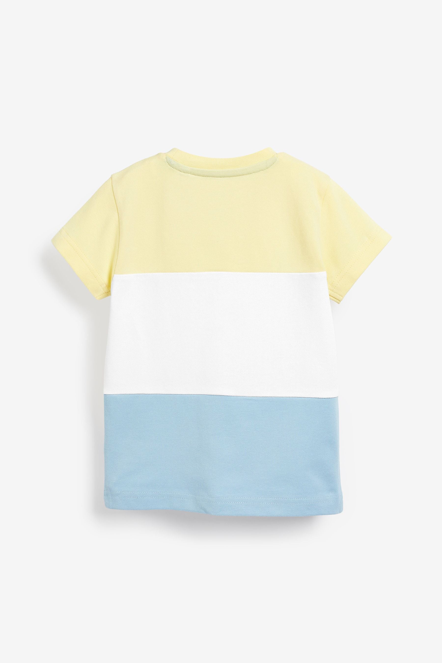 Yellow/Blue Colourblock Short Sleeve T-Shirt (3mths-7yrs)