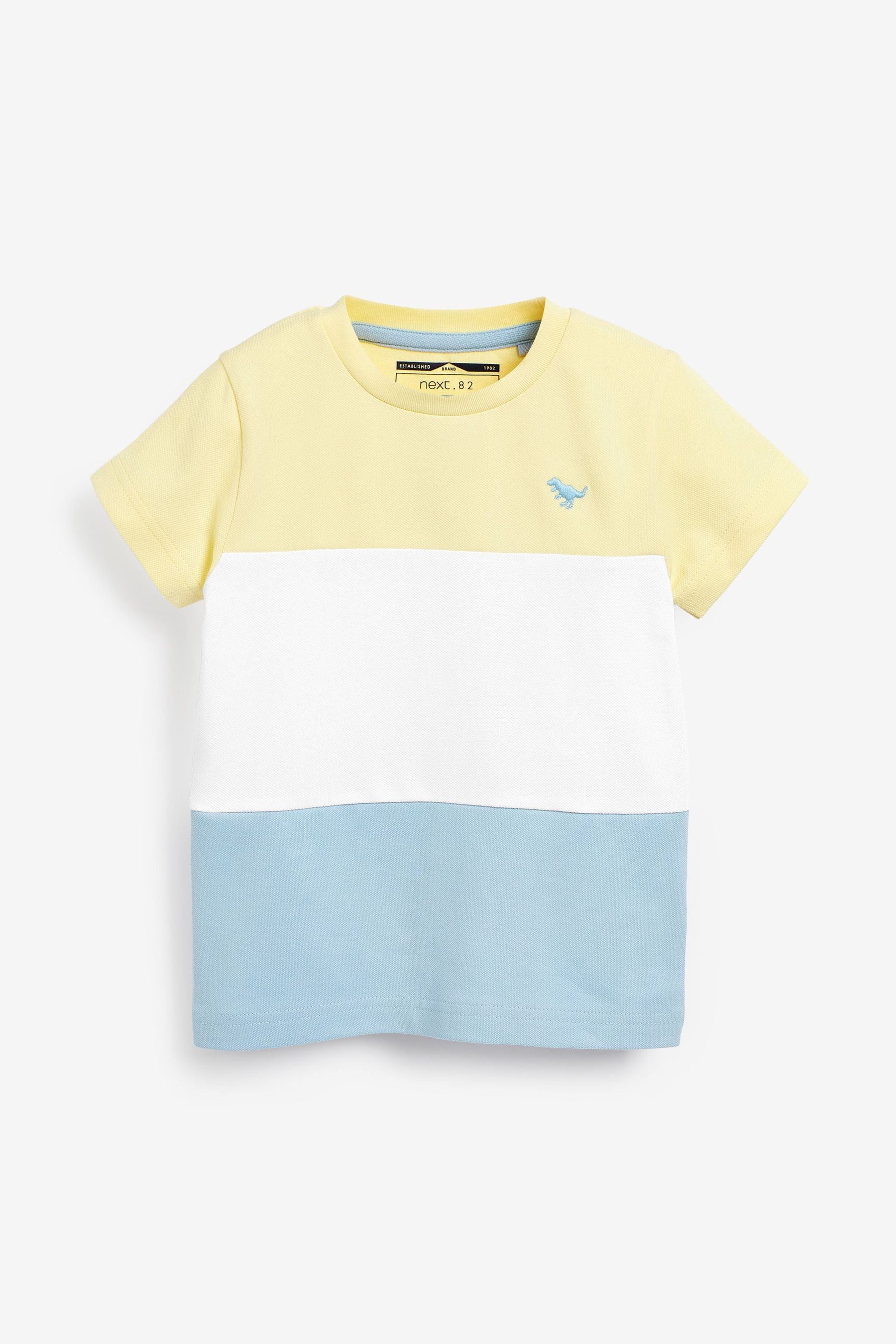 Yellow/Blue Colourblock Short Sleeve T-Shirt (3mths-7yrs)