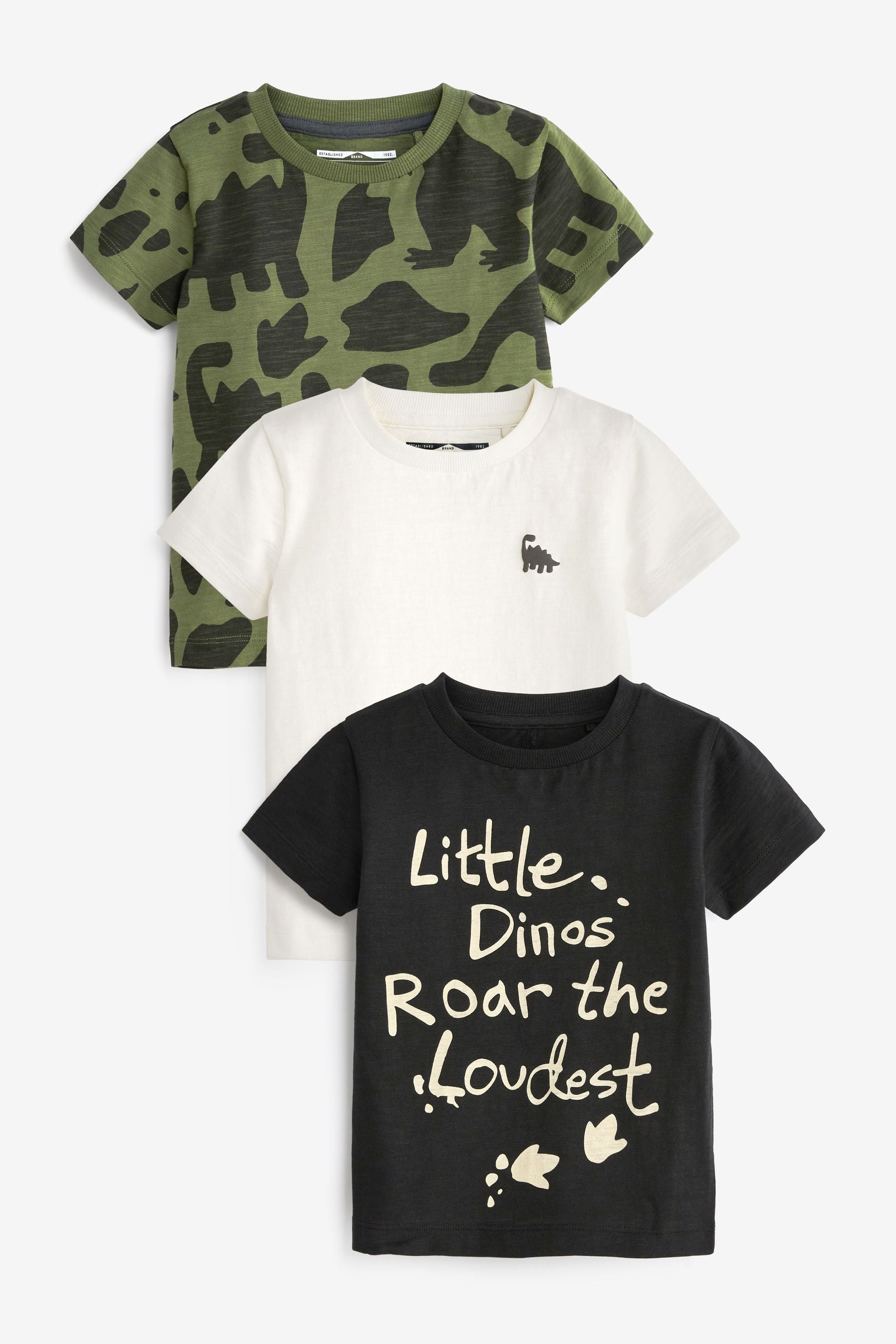 Mono 3D Spikes Dino 3 Pack T-Shirts (3mths-7yrs)