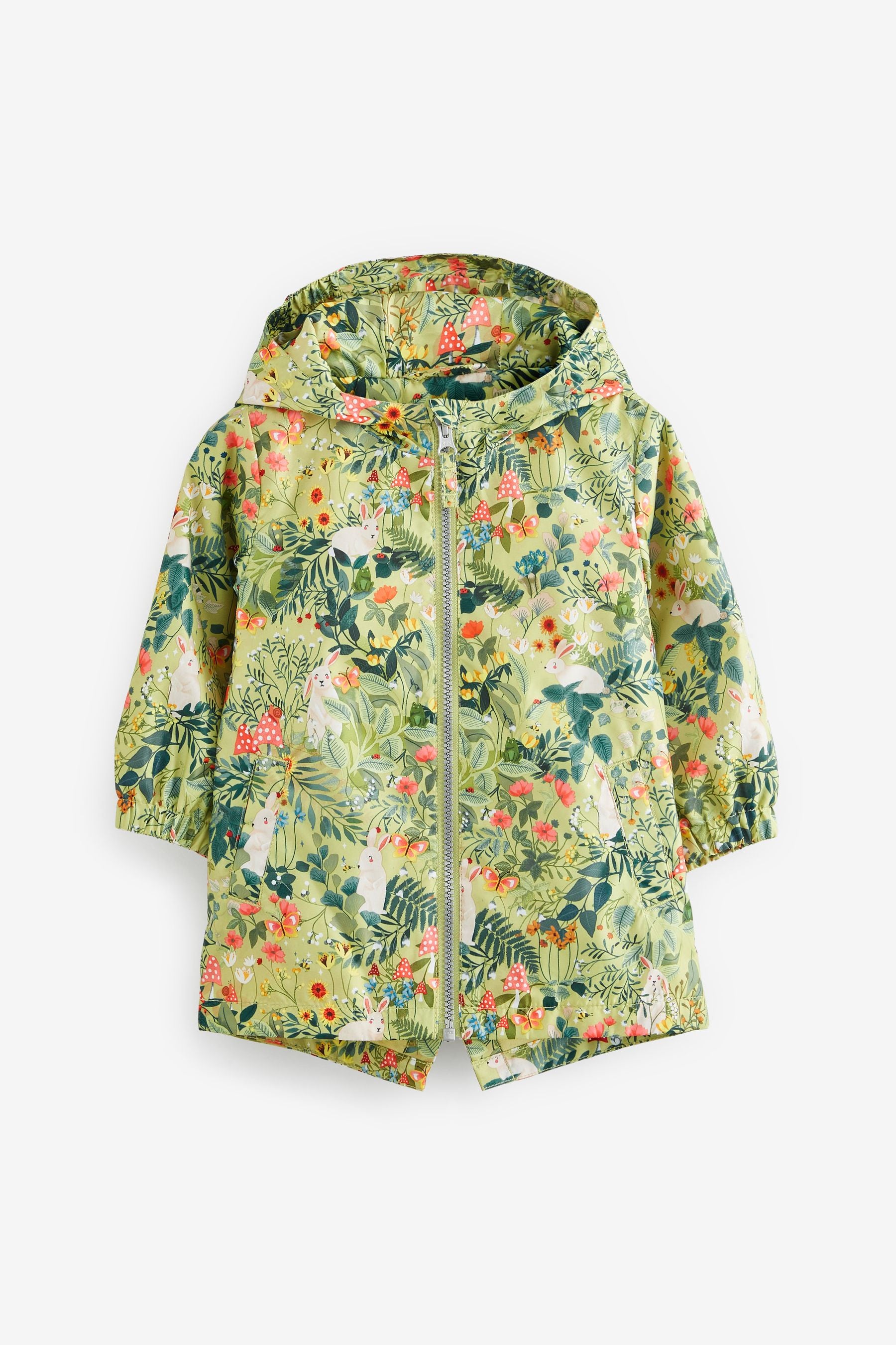 Green Shower Resistant Printed Cagoule (3mths-7yrs)