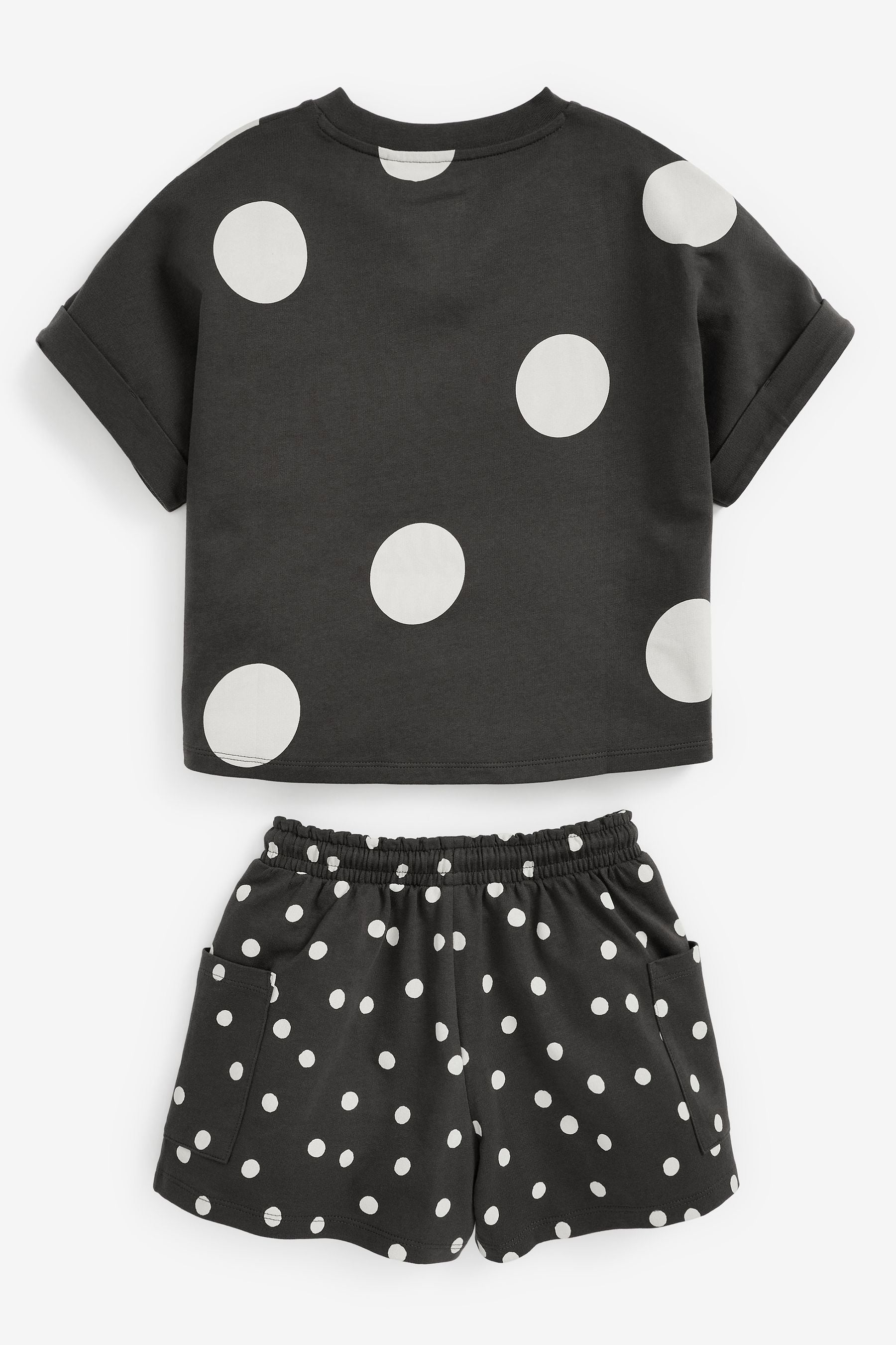 Monochrome Spot T-Shirt & Shorts Set (3-16yrs)