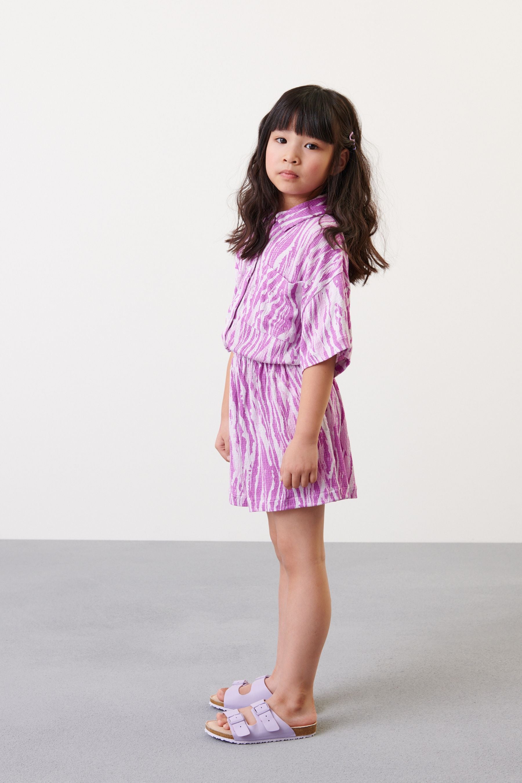 Purple Animal Shirt Playsuit (3-16yrs)