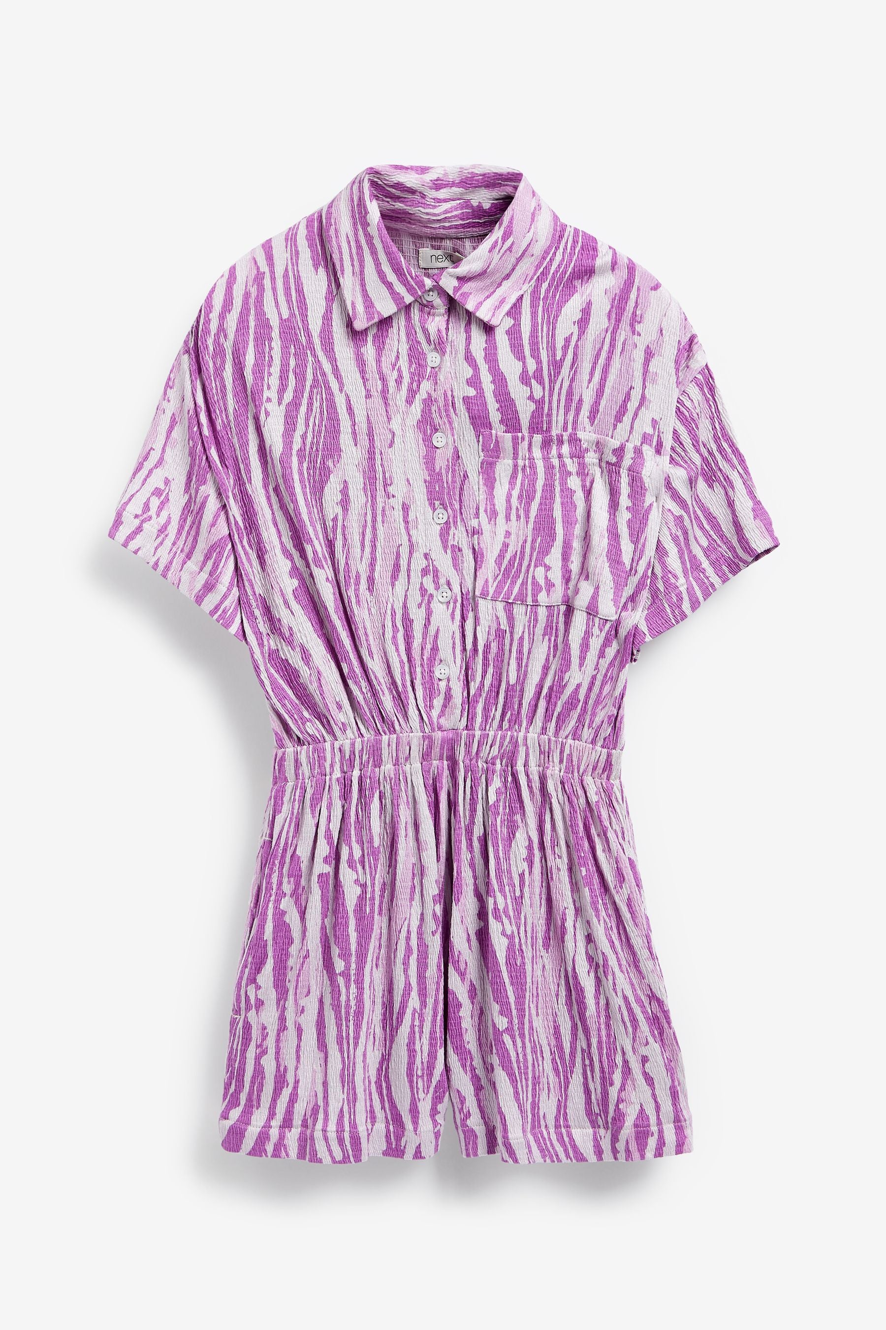 Purple Animal Shirt Playsuit (3-16yrs)