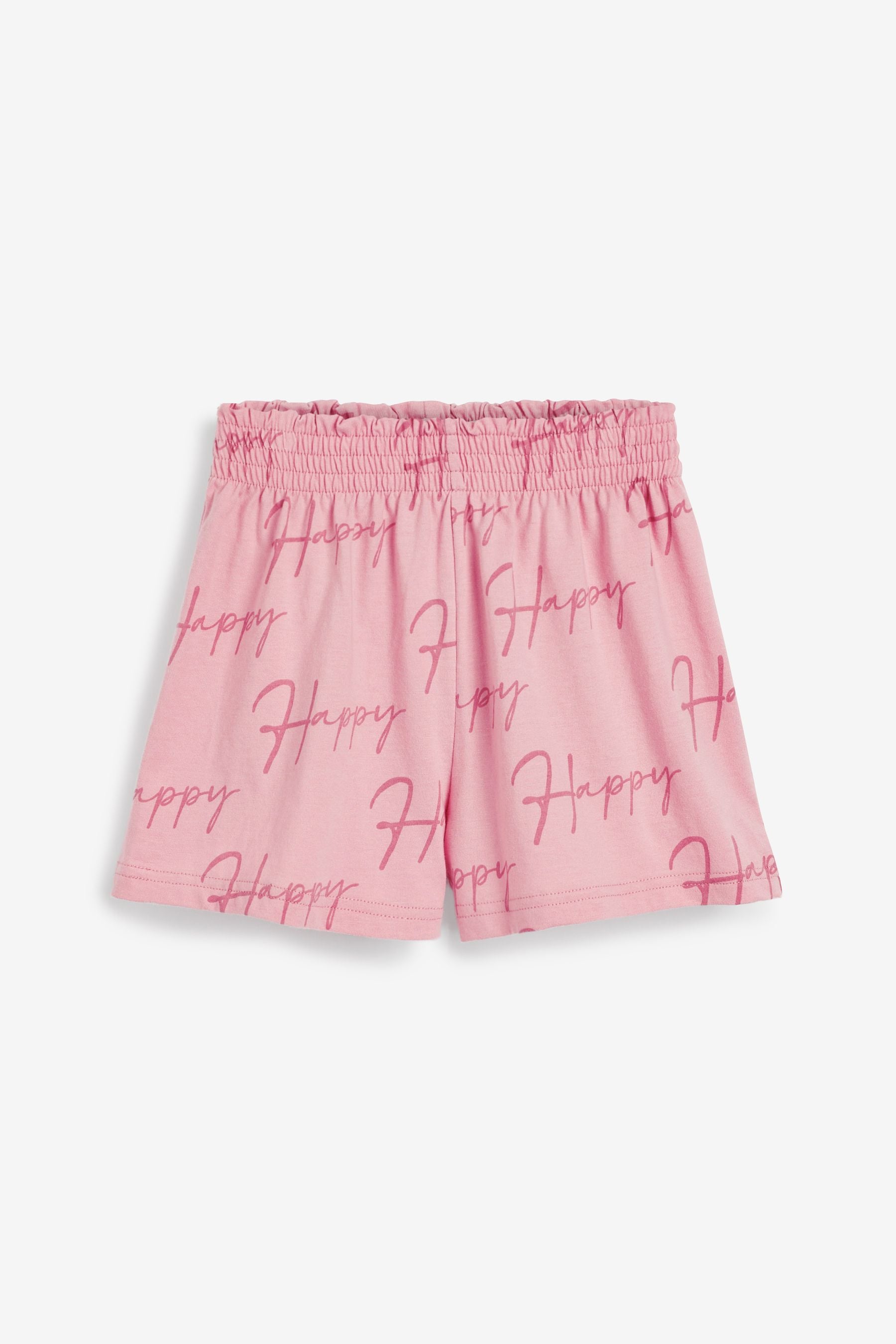 Monochrome/Pink Slogan 3 Pack Short Pyjamas (9mths-16yrs)