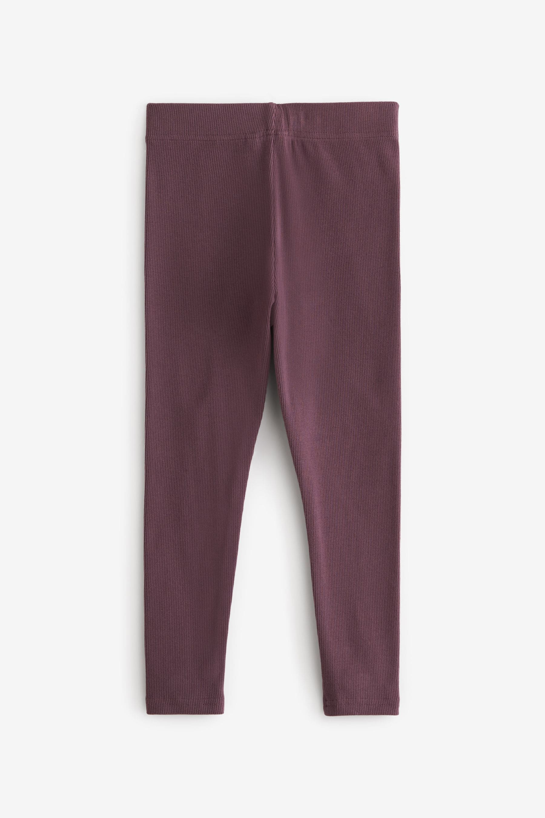 Purple Soft Ribbed Leggings (3-16yrs)