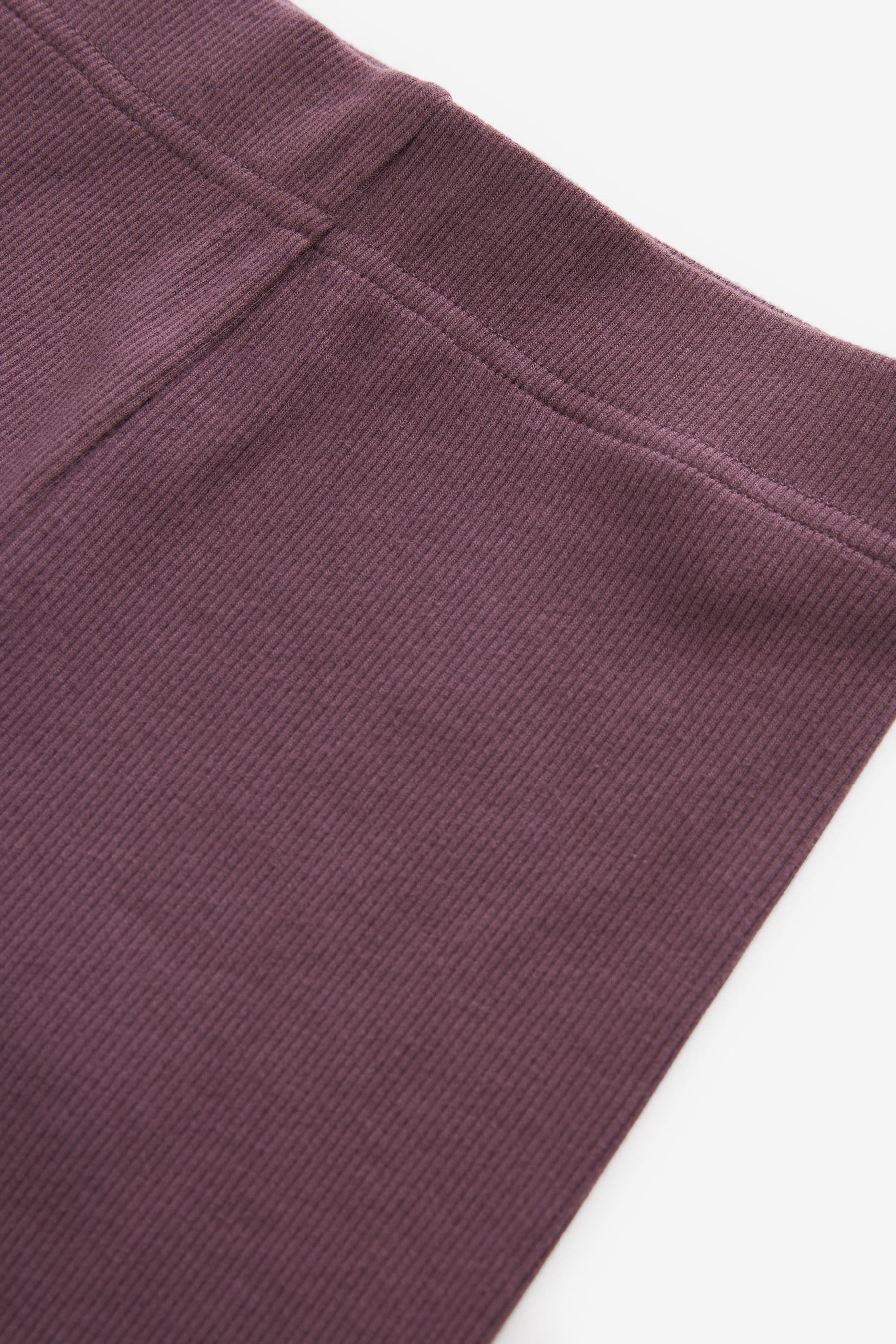 Purple Soft Ribbed Leggings (3-16yrs)