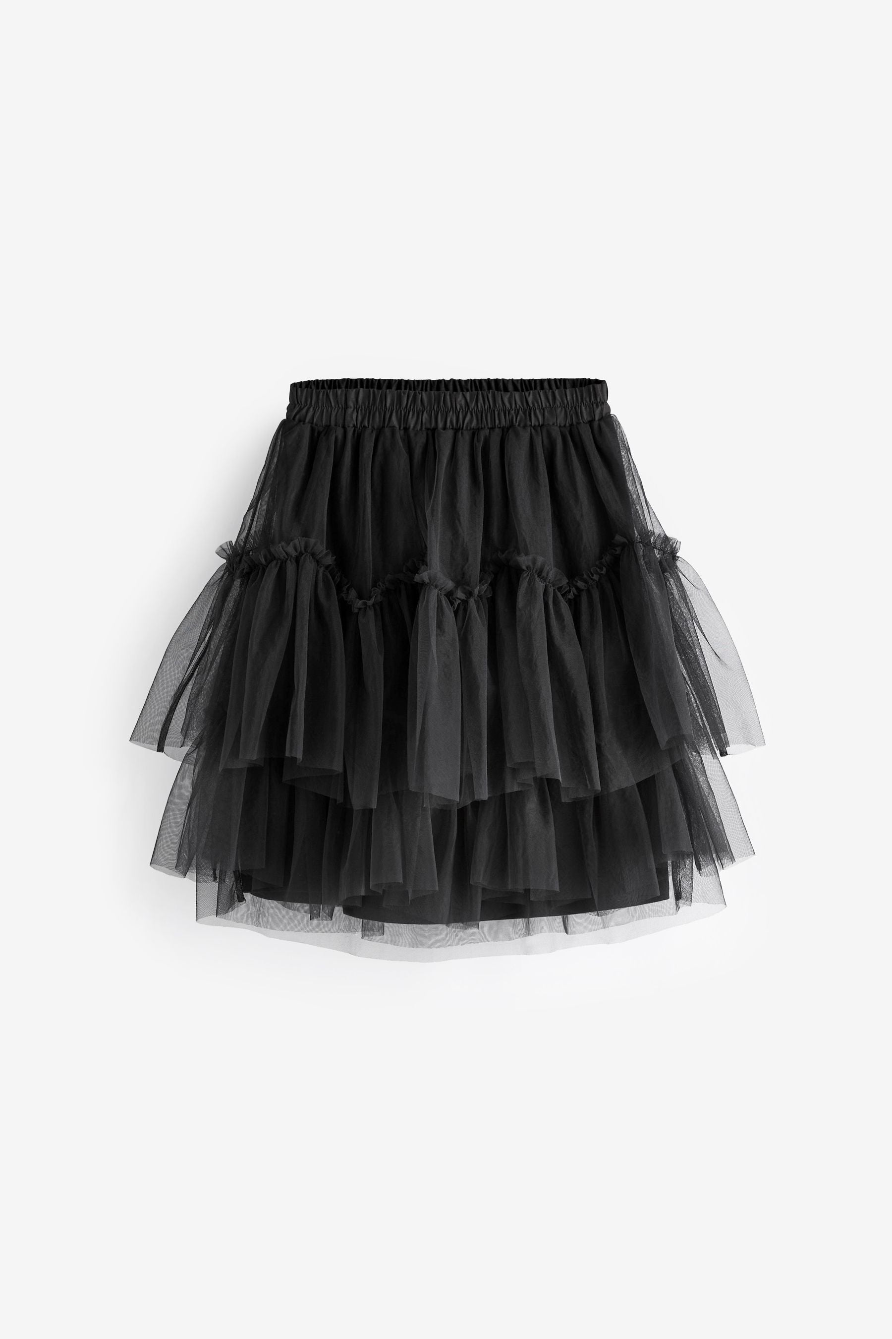 Black Tiered Tulle Mesh Skirt (3-16yrs)