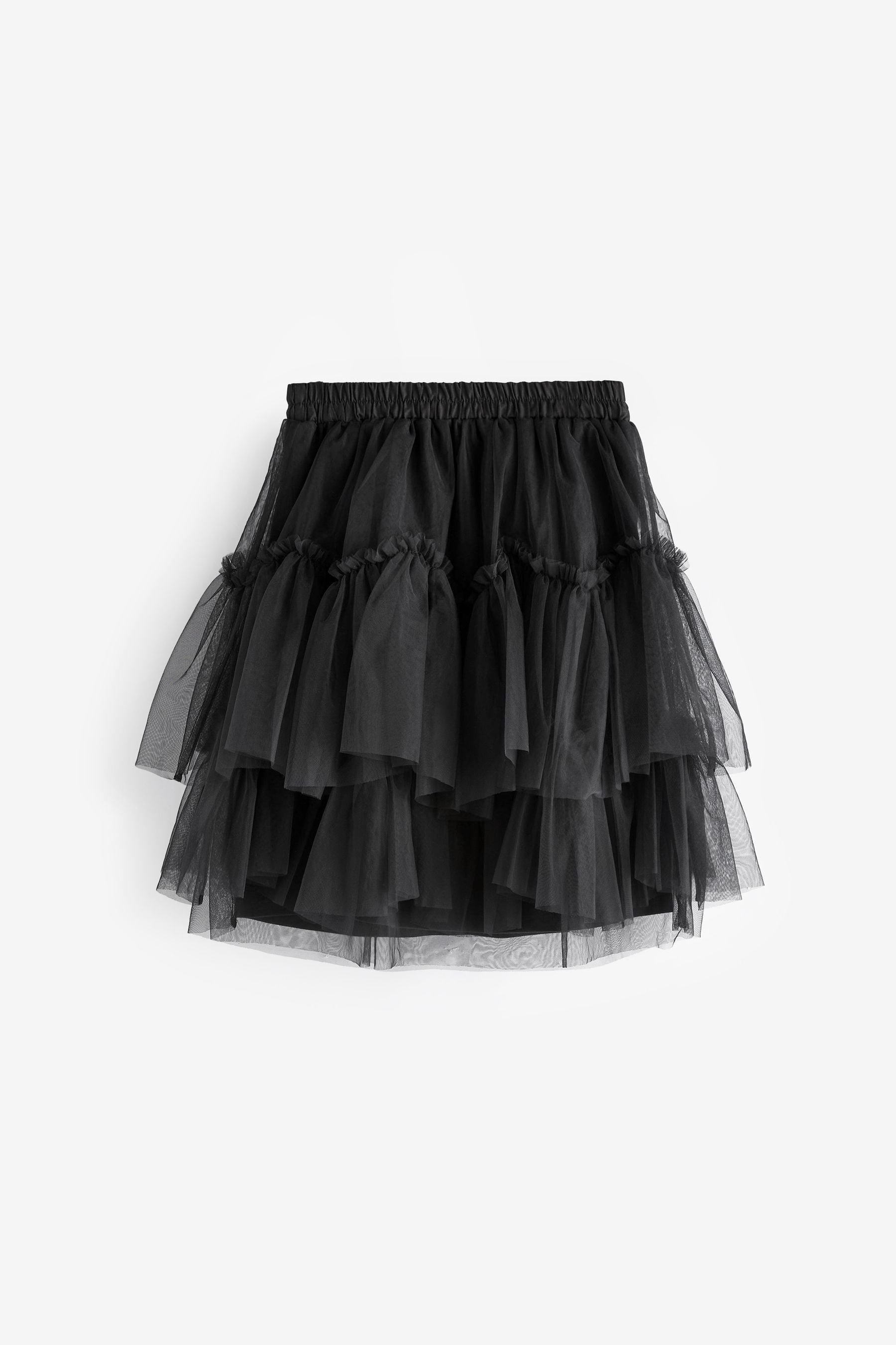 Black Tiered Tulle Mesh Skirt (3-16yrs)