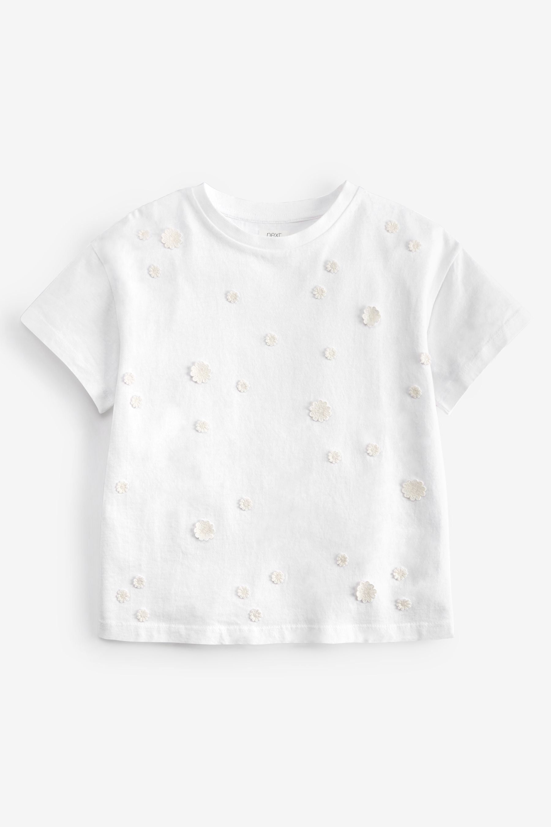 White Daisy Crochet T-Shirt (3-16yrs)