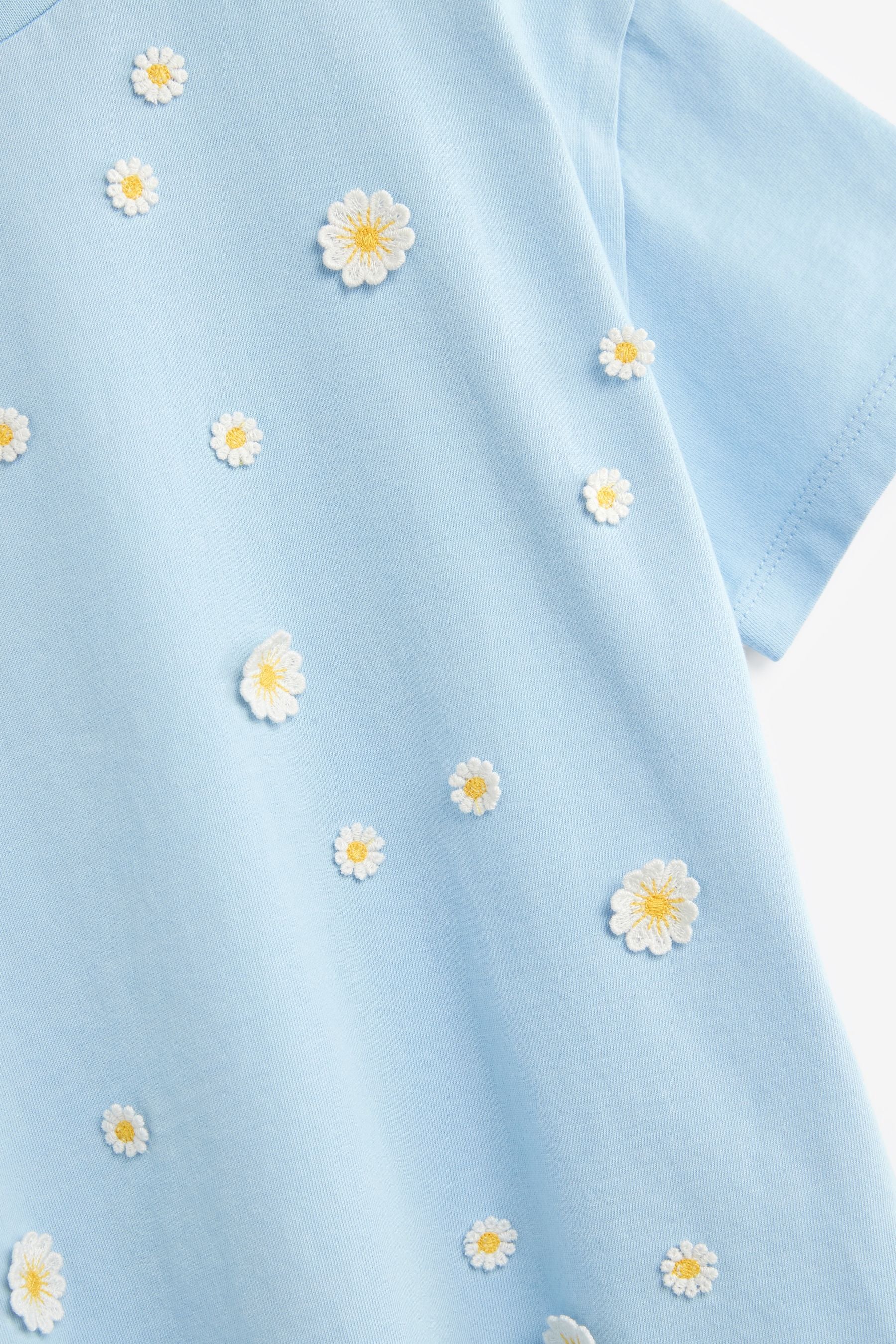 Blue Daisy Crochet T-Shirt (3-16yrs)