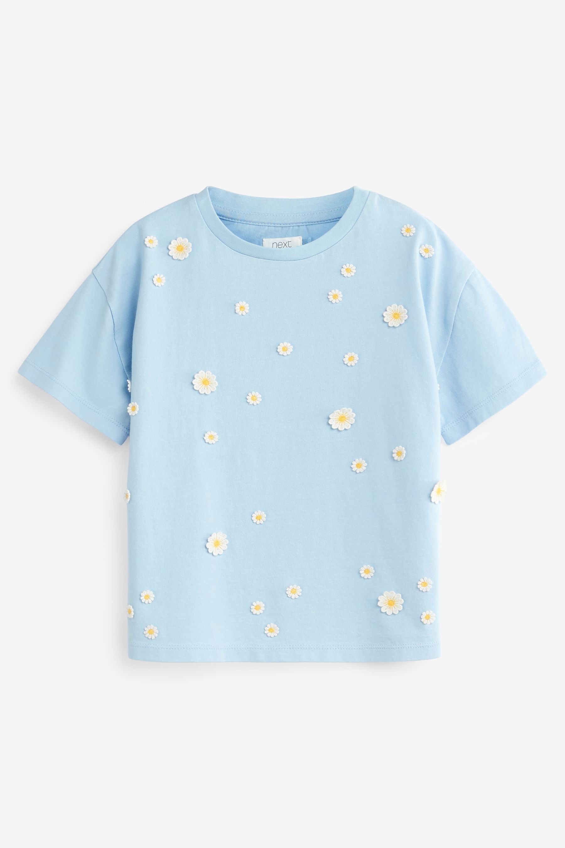 Blue Daisy Crochet T-Shirt (3-16yrs)