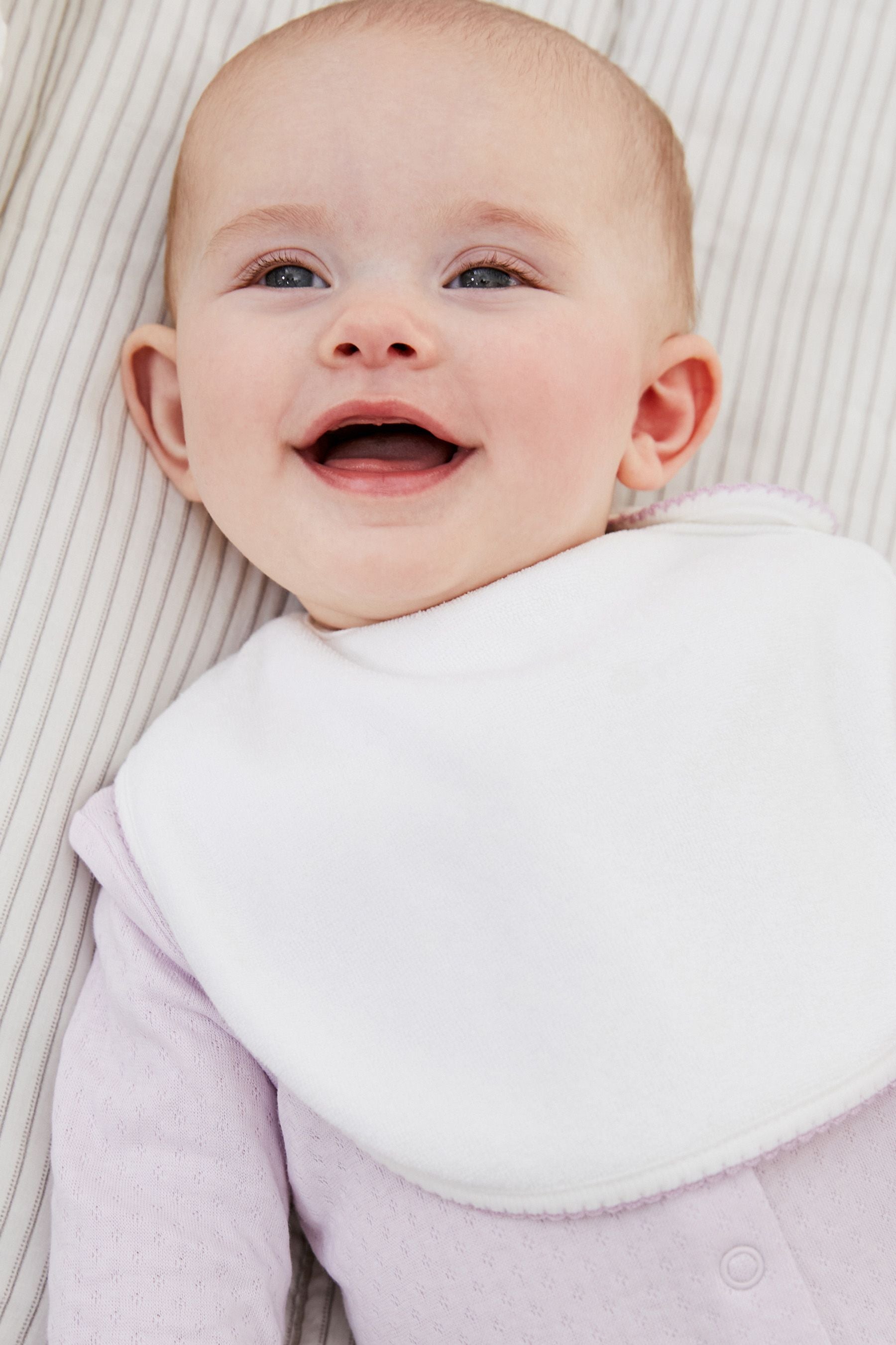 White 3 Pack Towelling Baby Bibs