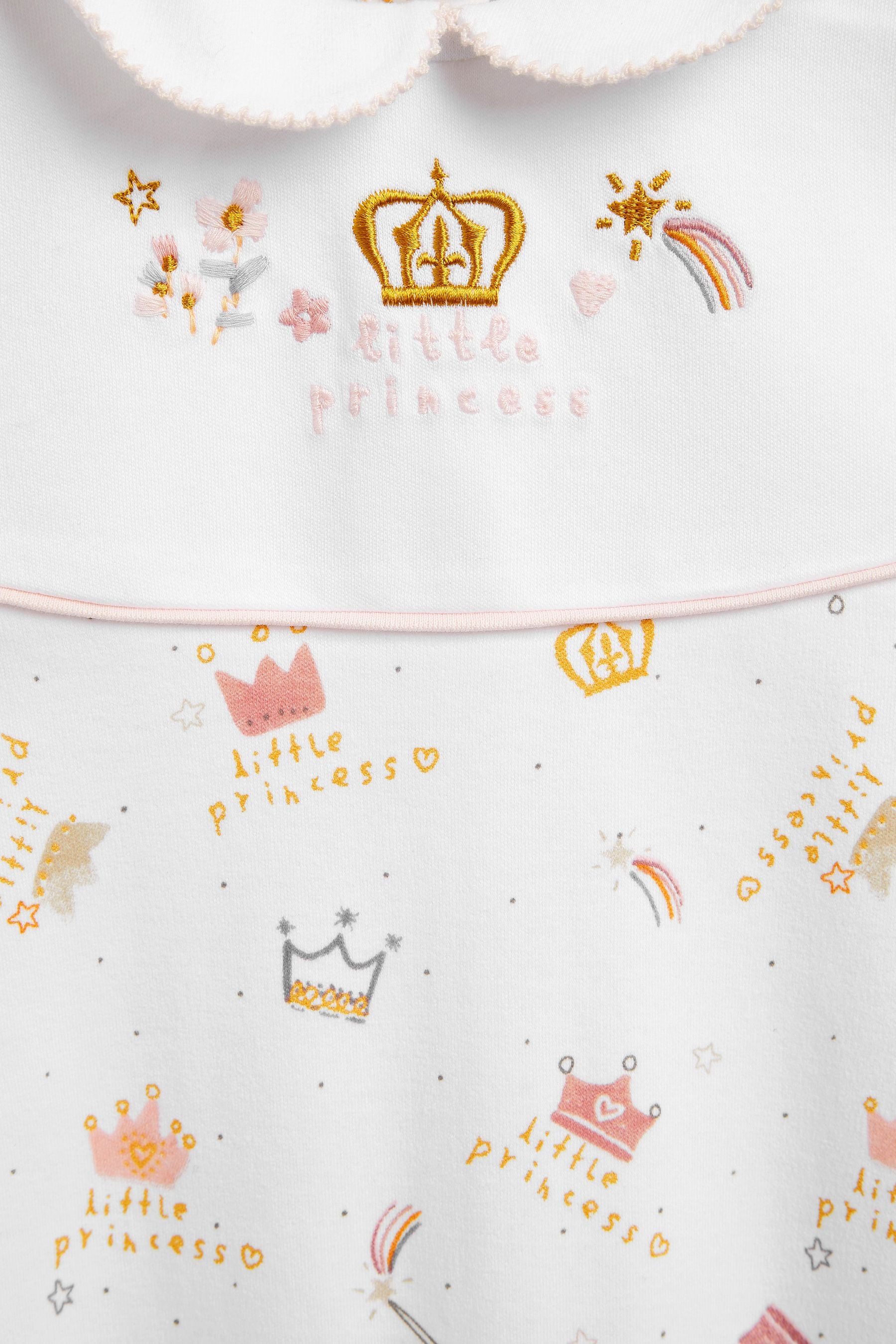 Pink Princess Baby Single Sleepsuit (0-2yrs)