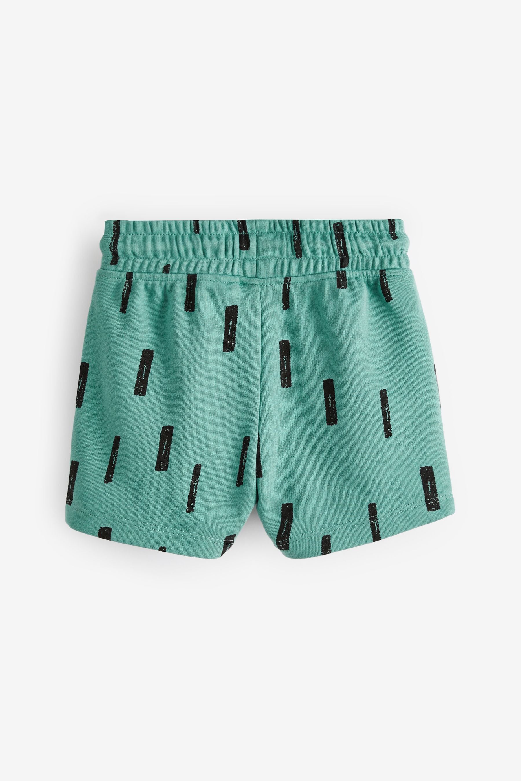 Teal Blue All Over Printed Jersey Shorts (3mths-7yrs)