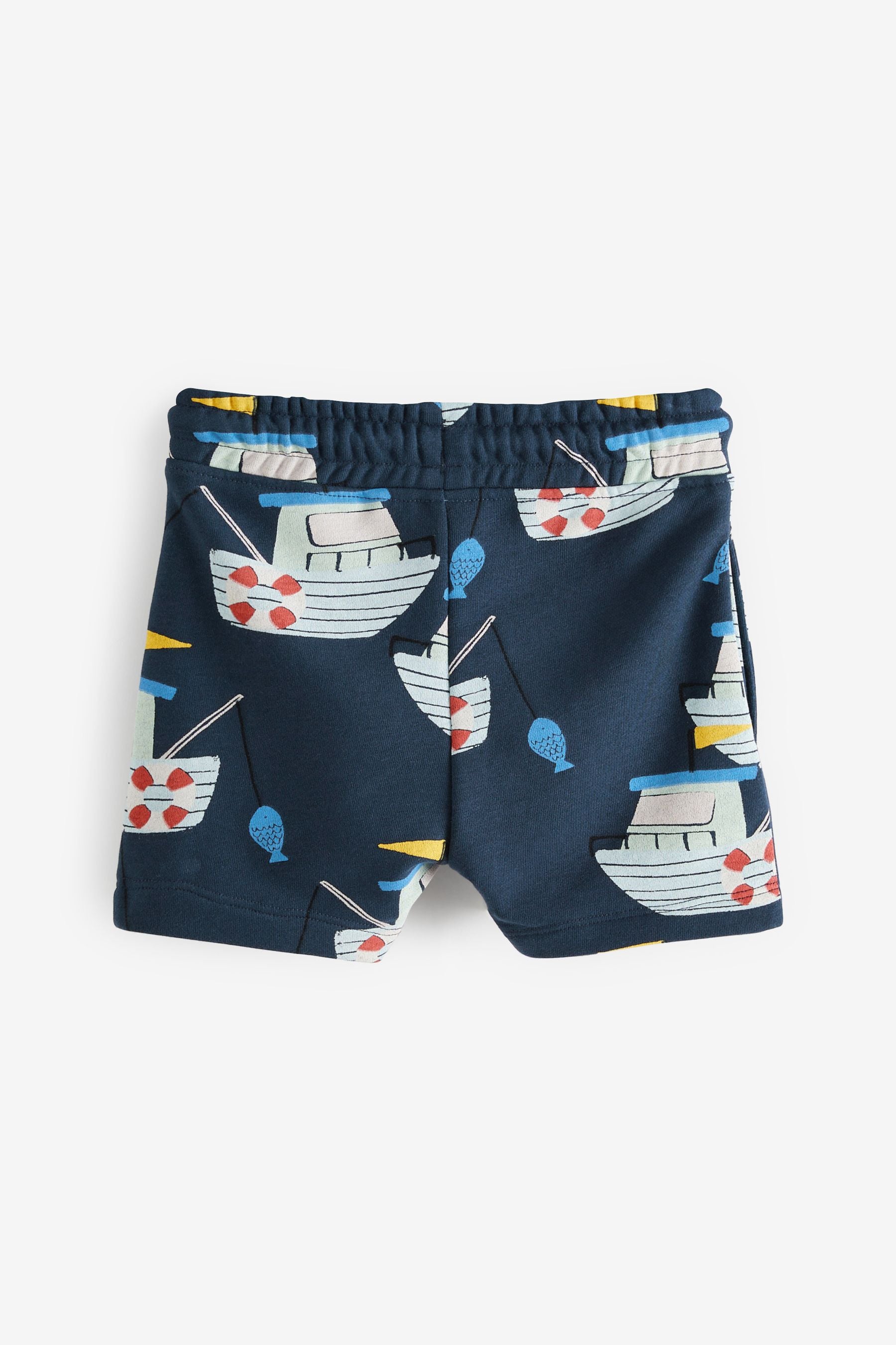 Aqua Blue Seaside 3 Pack All Over Printed Jersey Shorts (3mths-7yrs)