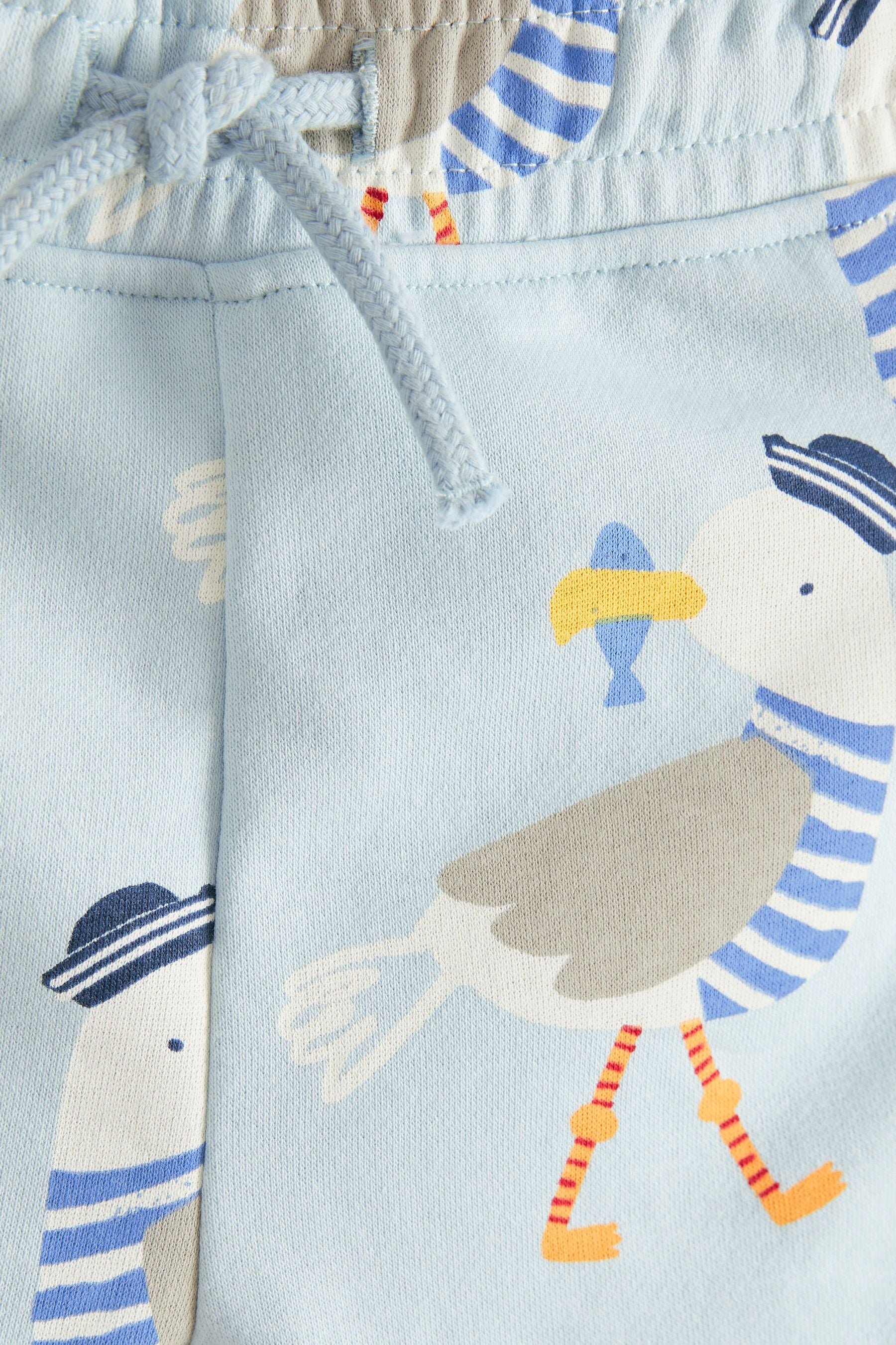 Aqua Blue Seaside 3 Pack All Over Printed Jersey Shorts (3mths-7yrs)