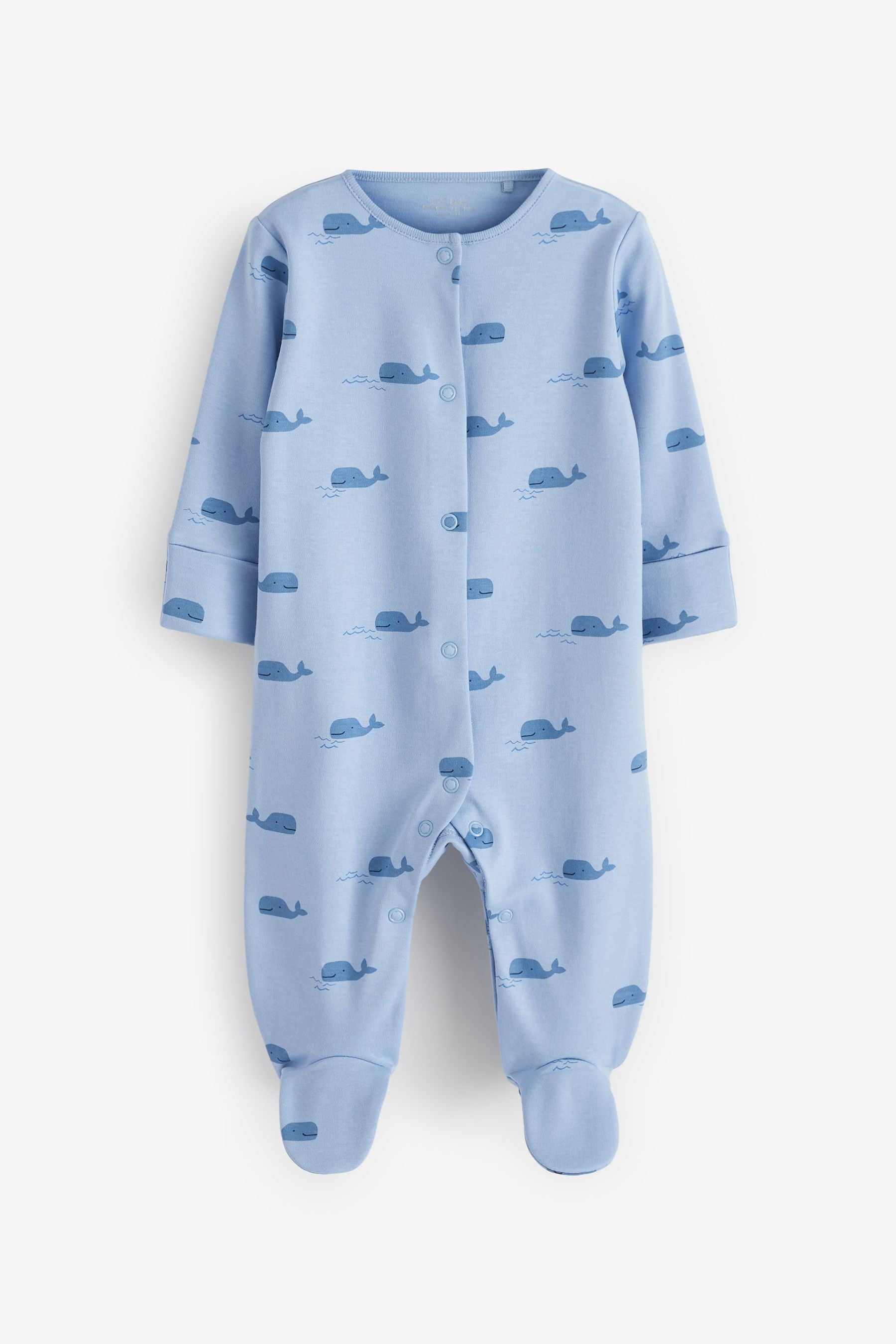 Blue Nautical Print 4 Pack Sleepsuits (0mths-2yrs)