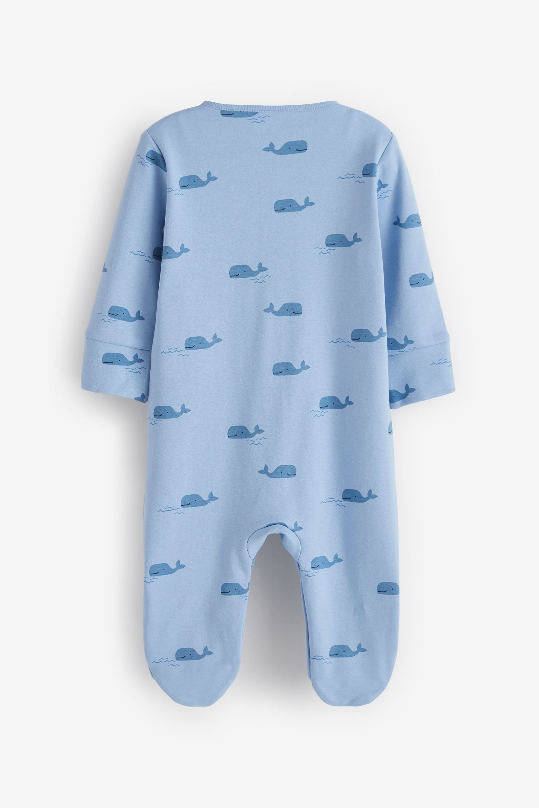 Blue Nautical Print 4 Pack Sleepsuits (0mths-2yrs)