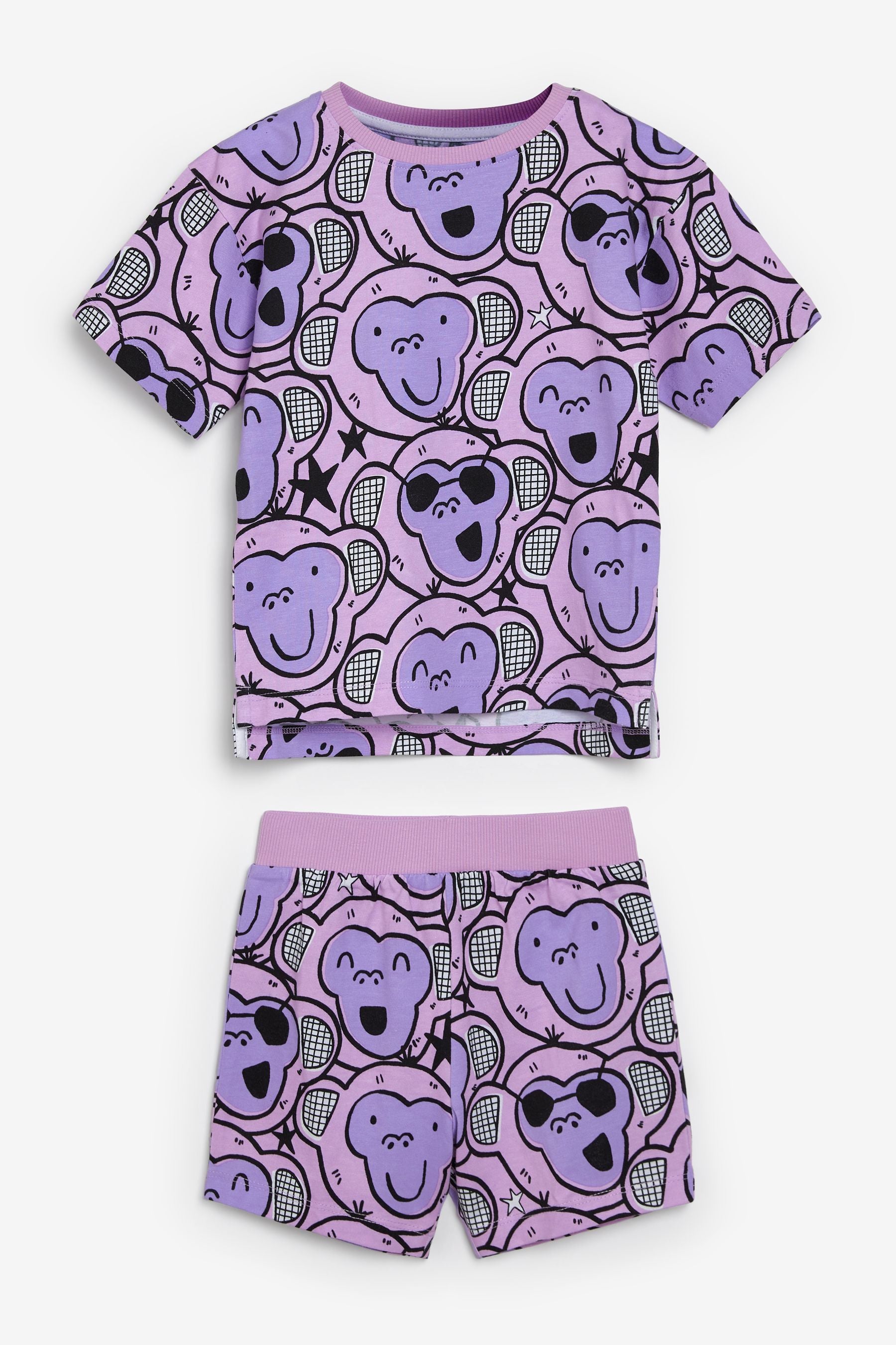 Green/Orange/Purple Animal 3 Pack Short Pyjamas (9mths-12yrs)