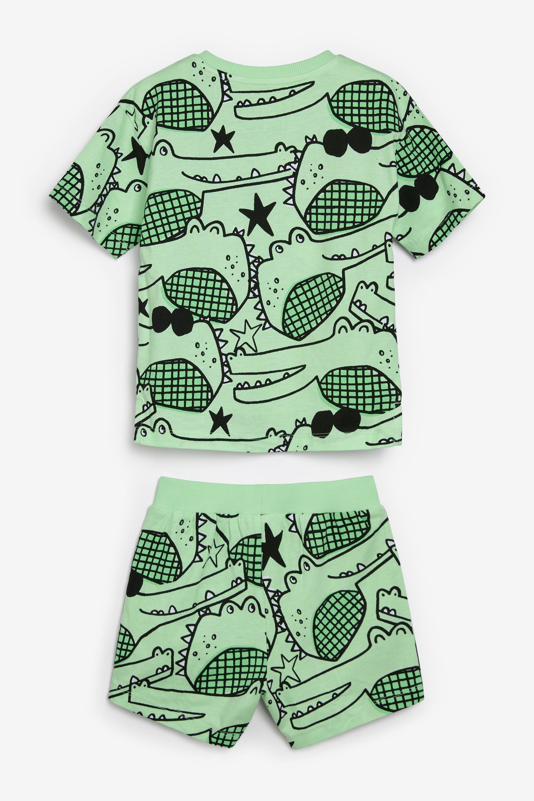 Green/Orange/Purple Animal 3 Pack Short Pyjamas (9mths-12yrs)