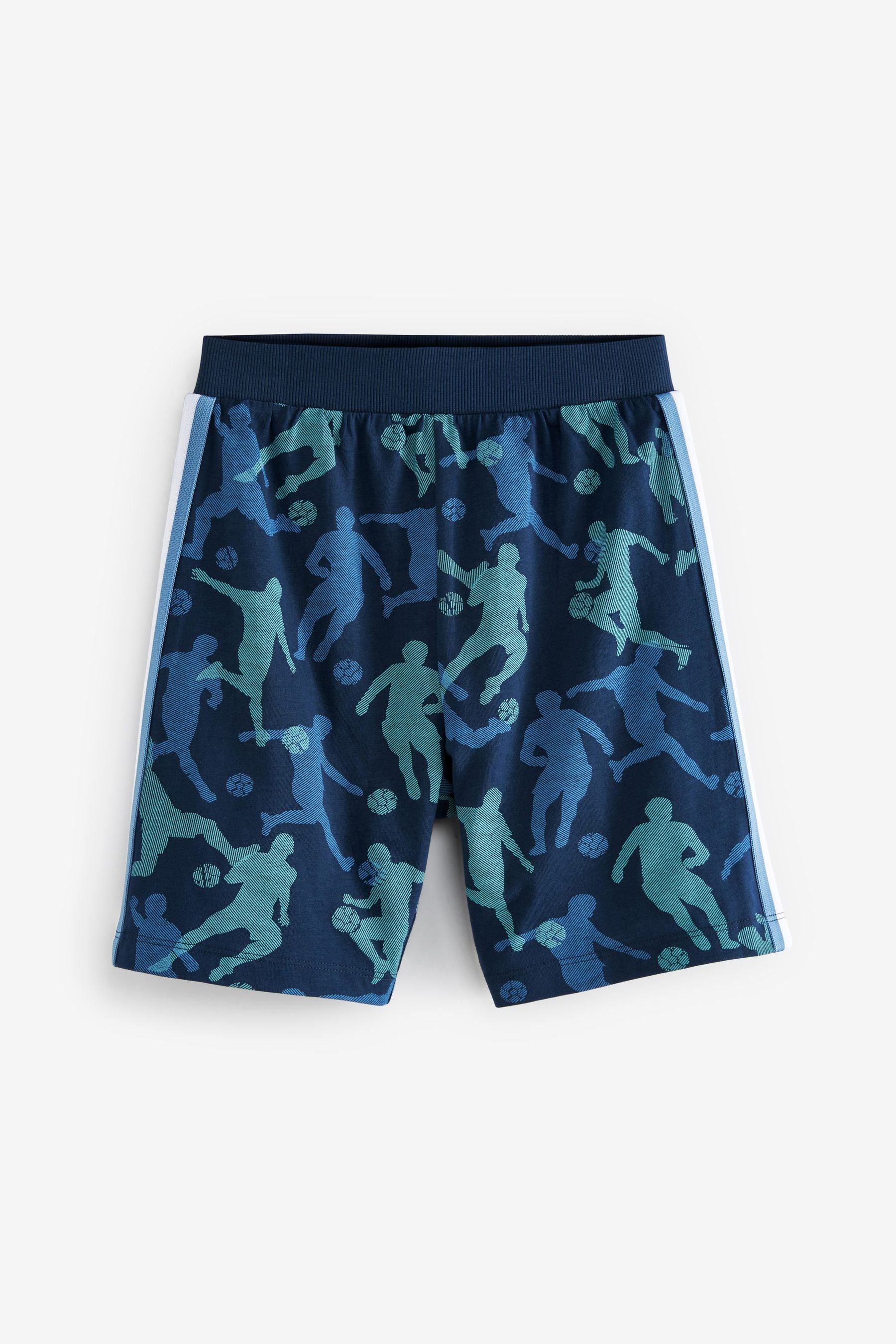 Blue Football Short Pyjamas (3-16yrs)