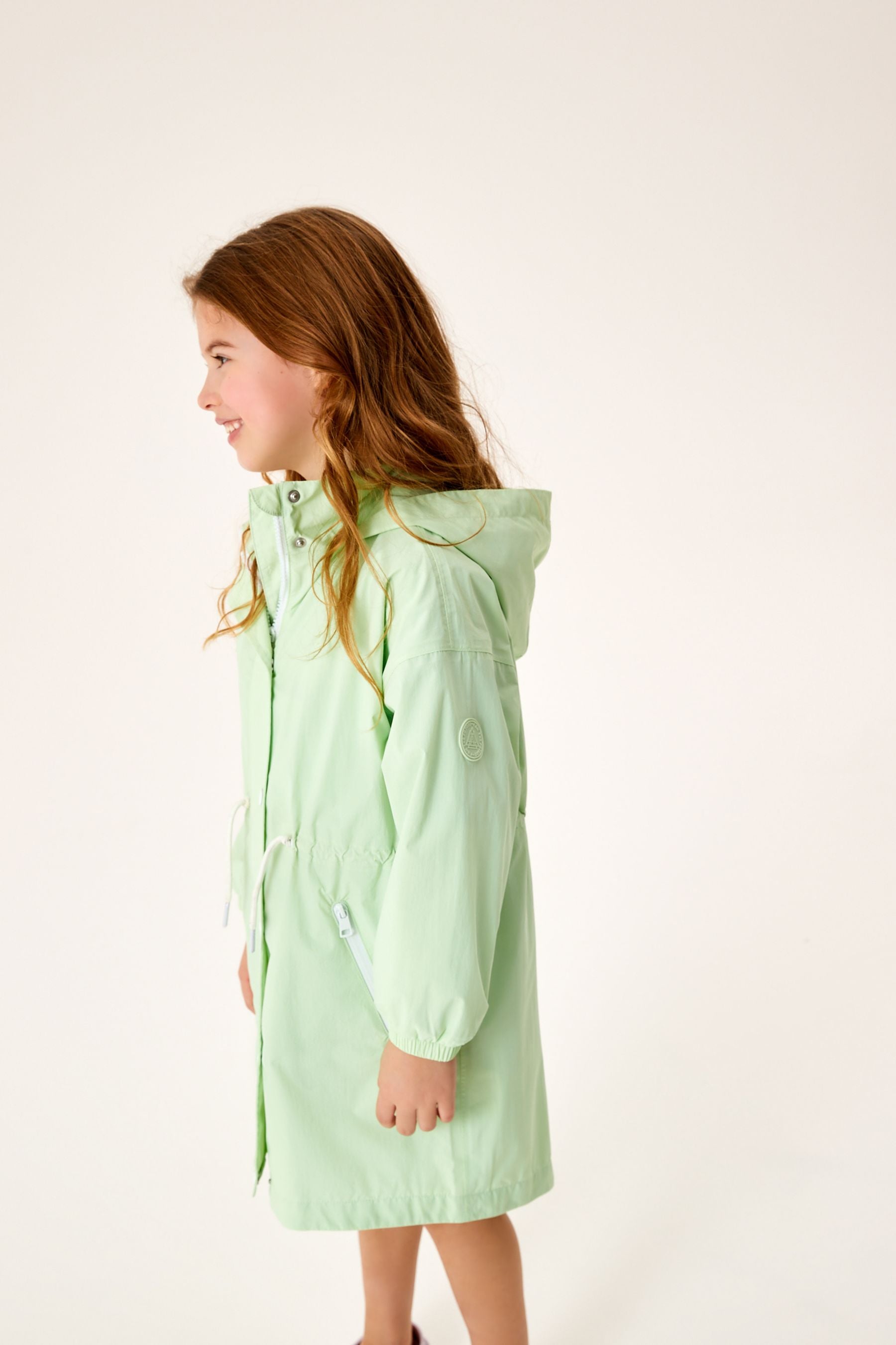 Green Waterproof Longline Cagoule (3-16yrs)