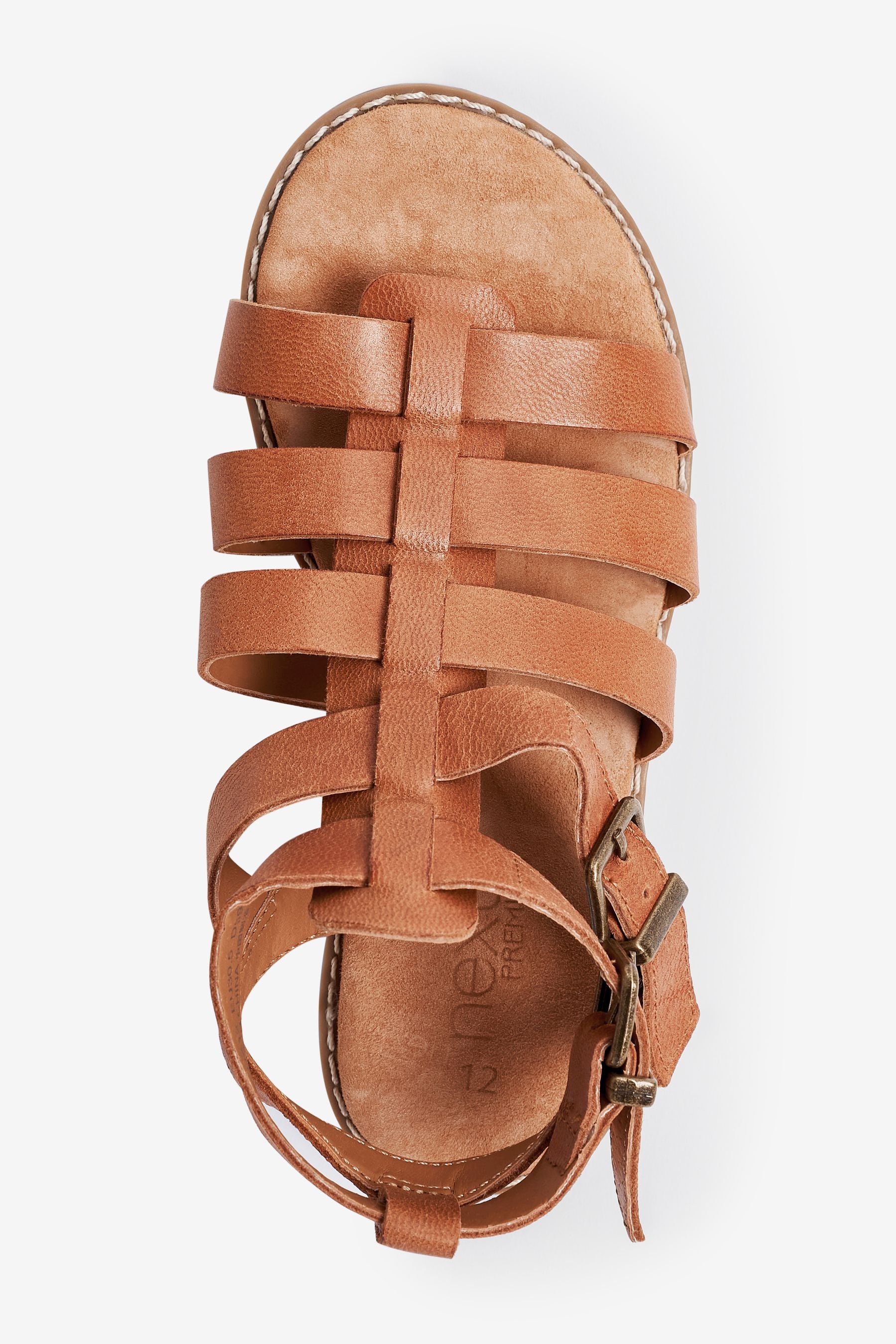 Tan Brown Leather Premium Gladiator Sandals