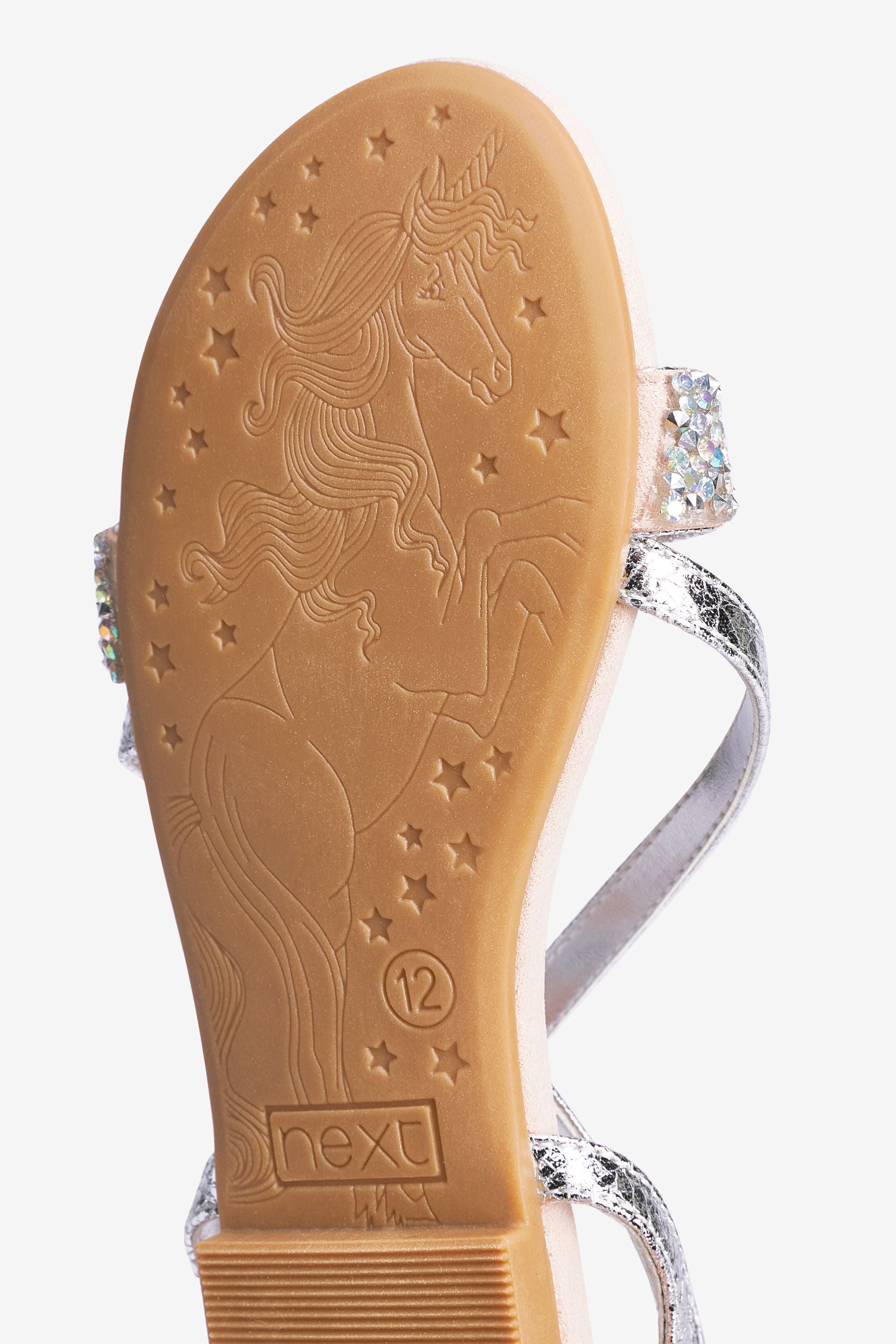 Silver Crystal Occasion Sandals