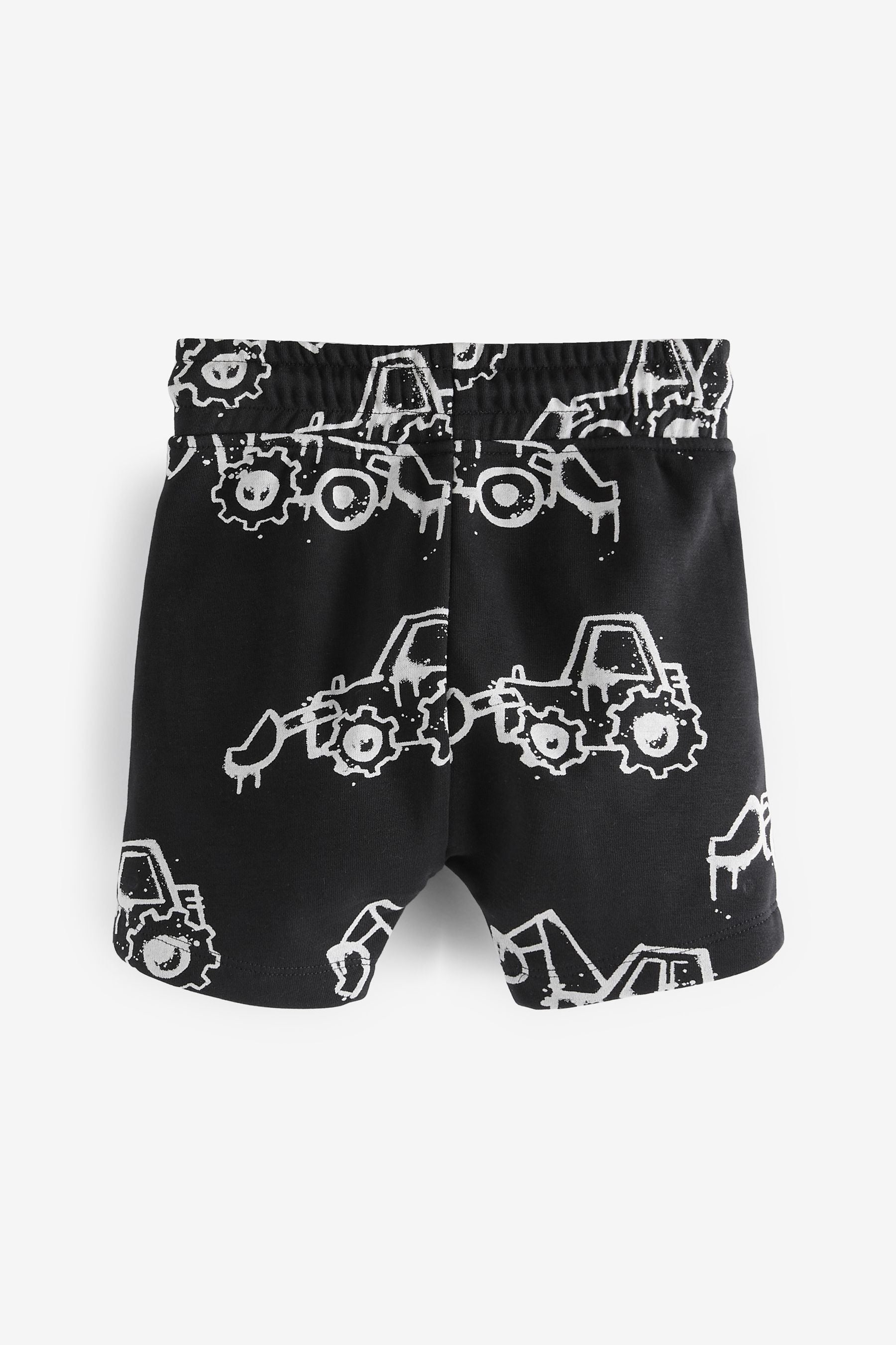 Monochrome Digger All Over Printed Jersey Shorts (3mths-7yrs)