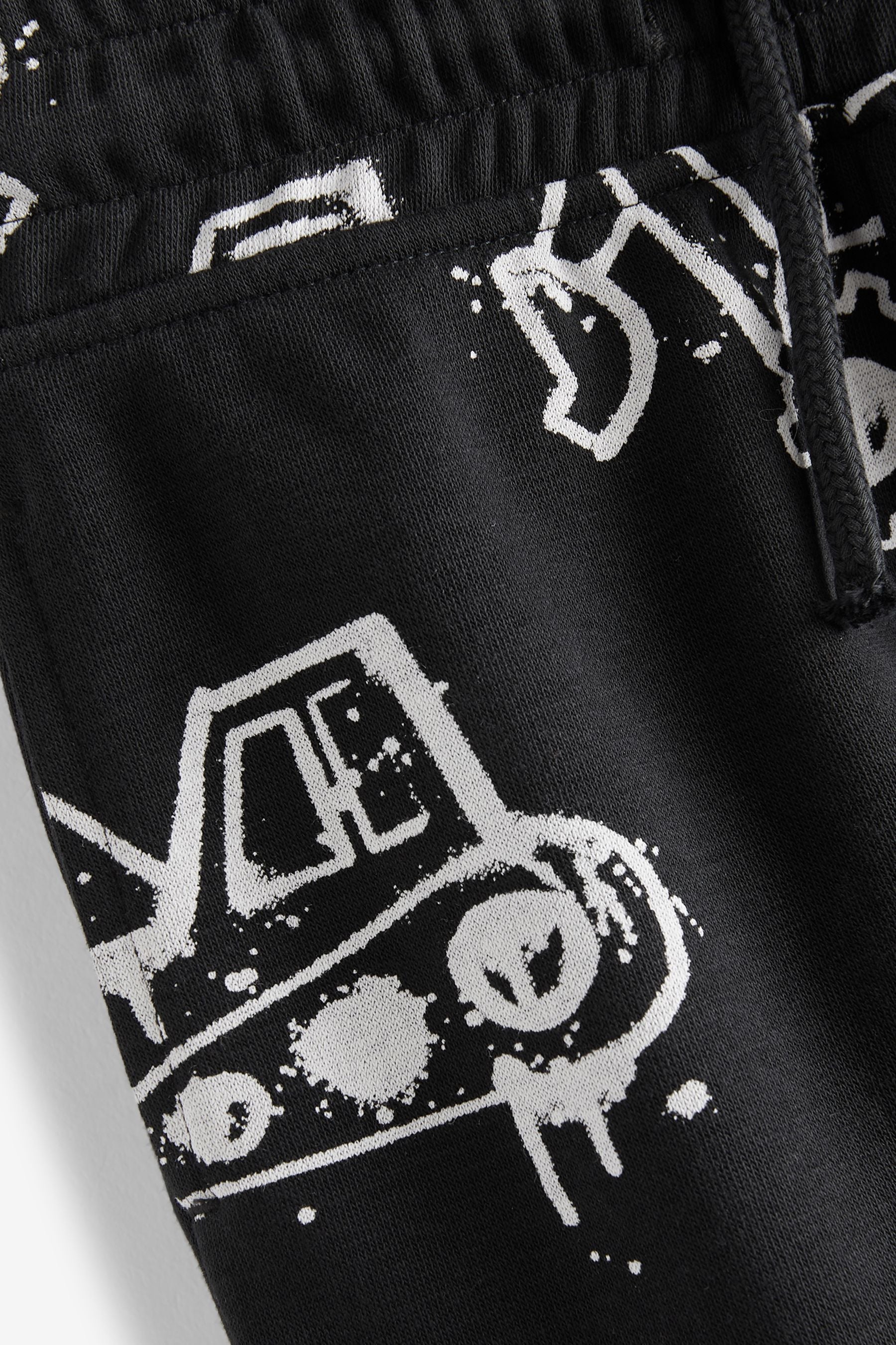 Monochrome Digger All Over Printed Jersey Shorts (3mths-7yrs)