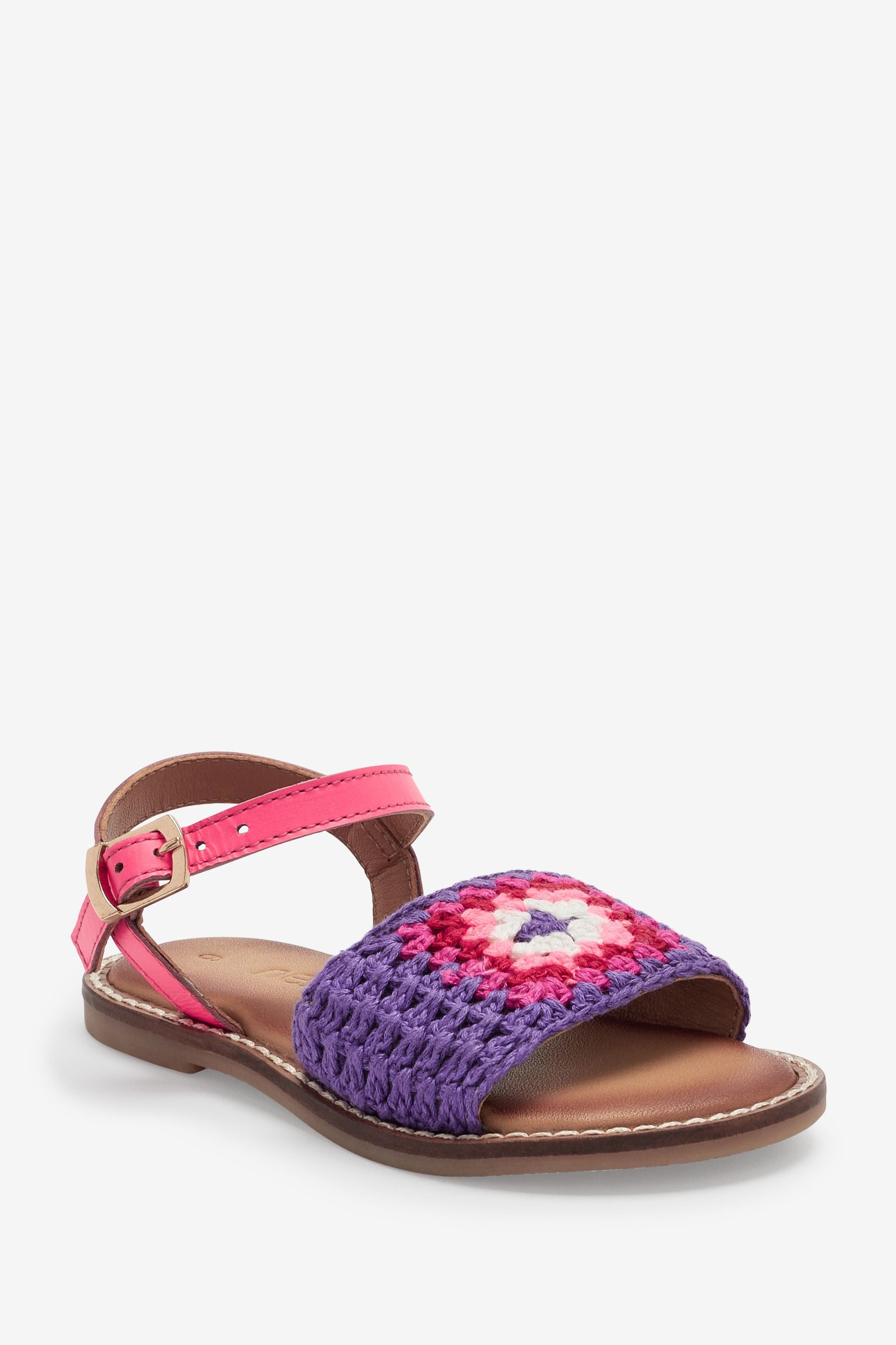 Purple Macrame Sandals